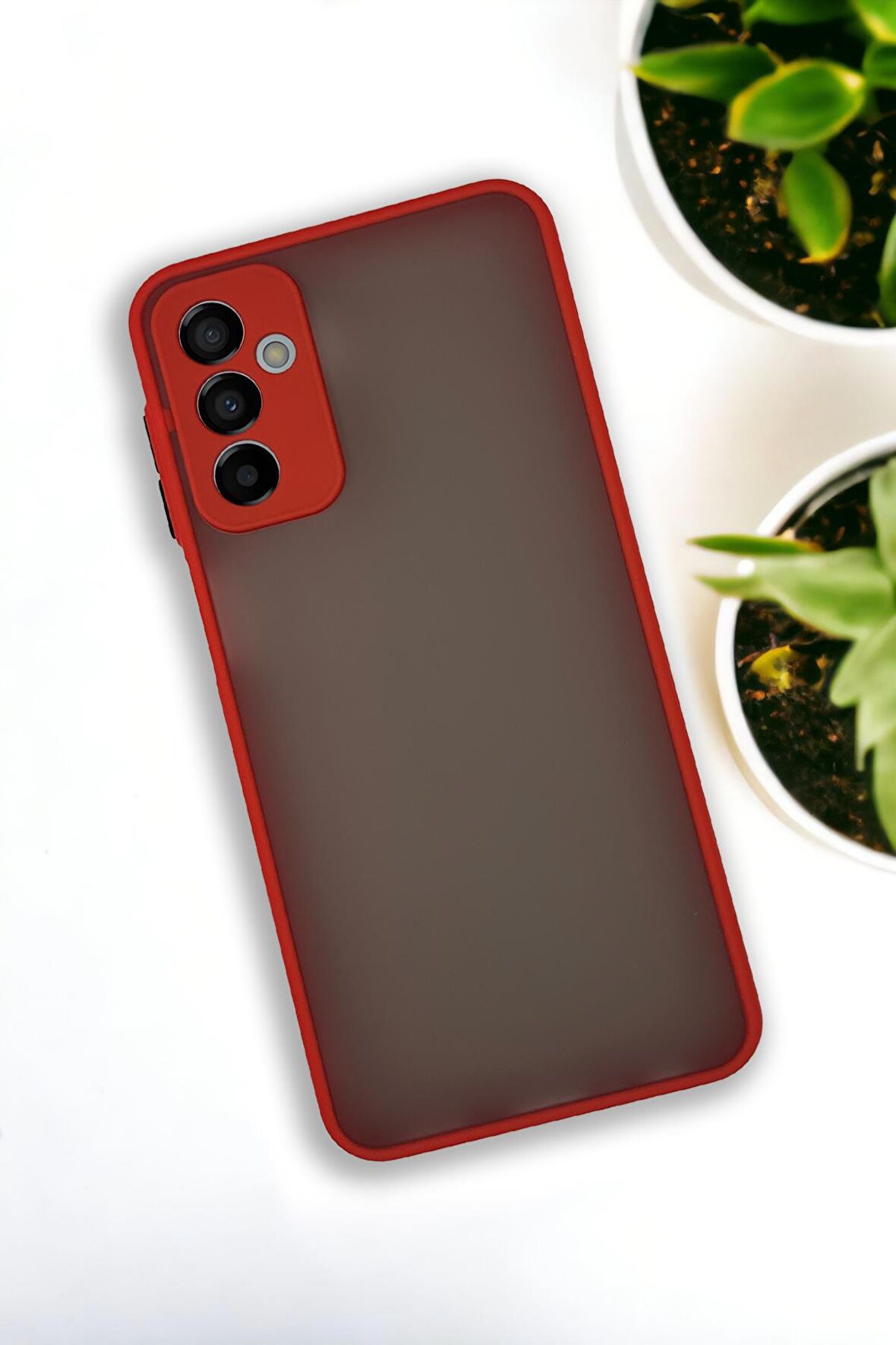 Samsung Galaxy M23 Uyumlu Buzlu Şeffaf Lüx Telefon Kılıfı