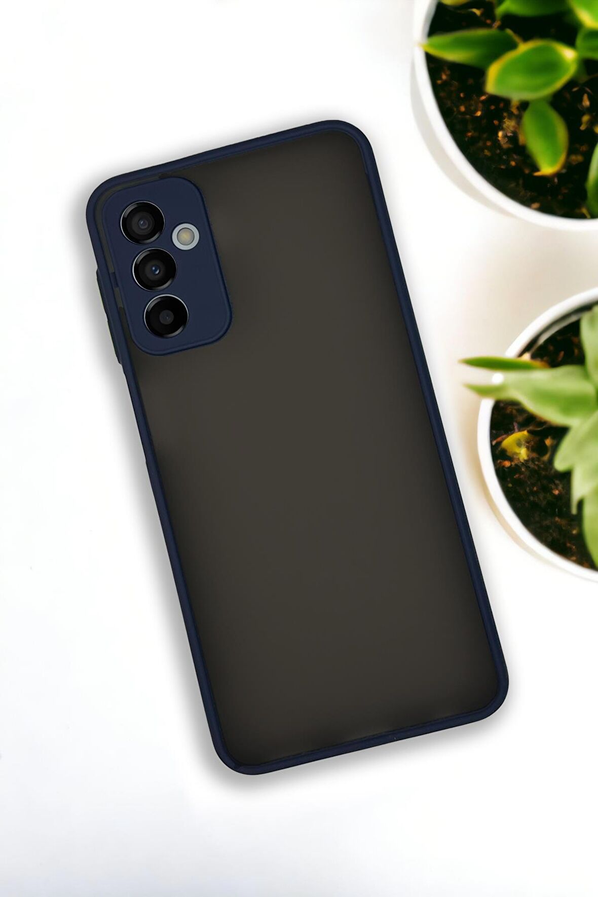 Samsung Galaxy M23 Uyumlu Buzlu Şeffaf Lüx Telefon Kılıfı