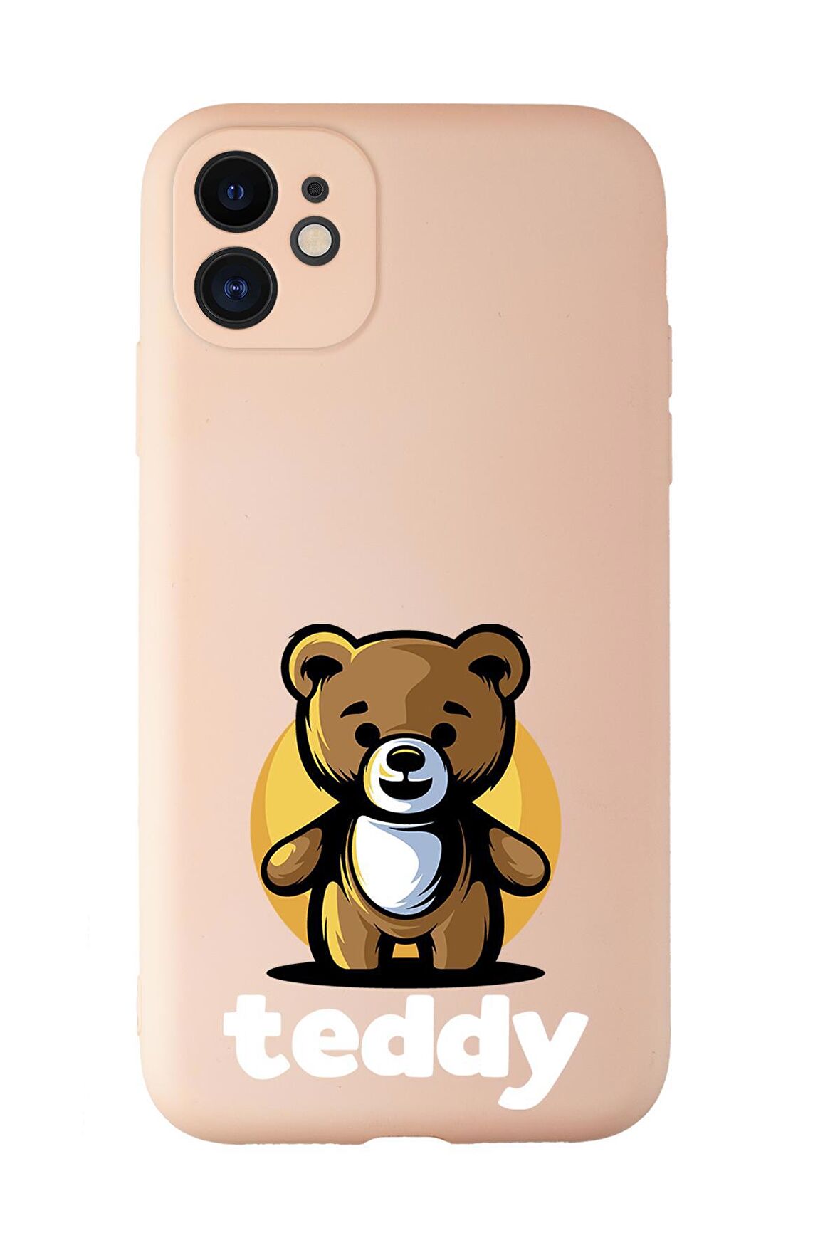 iPhone 11 Uyumlu Teddy Desenli Kamera Korumalı Lansman Kılıf Premium Silikonlu