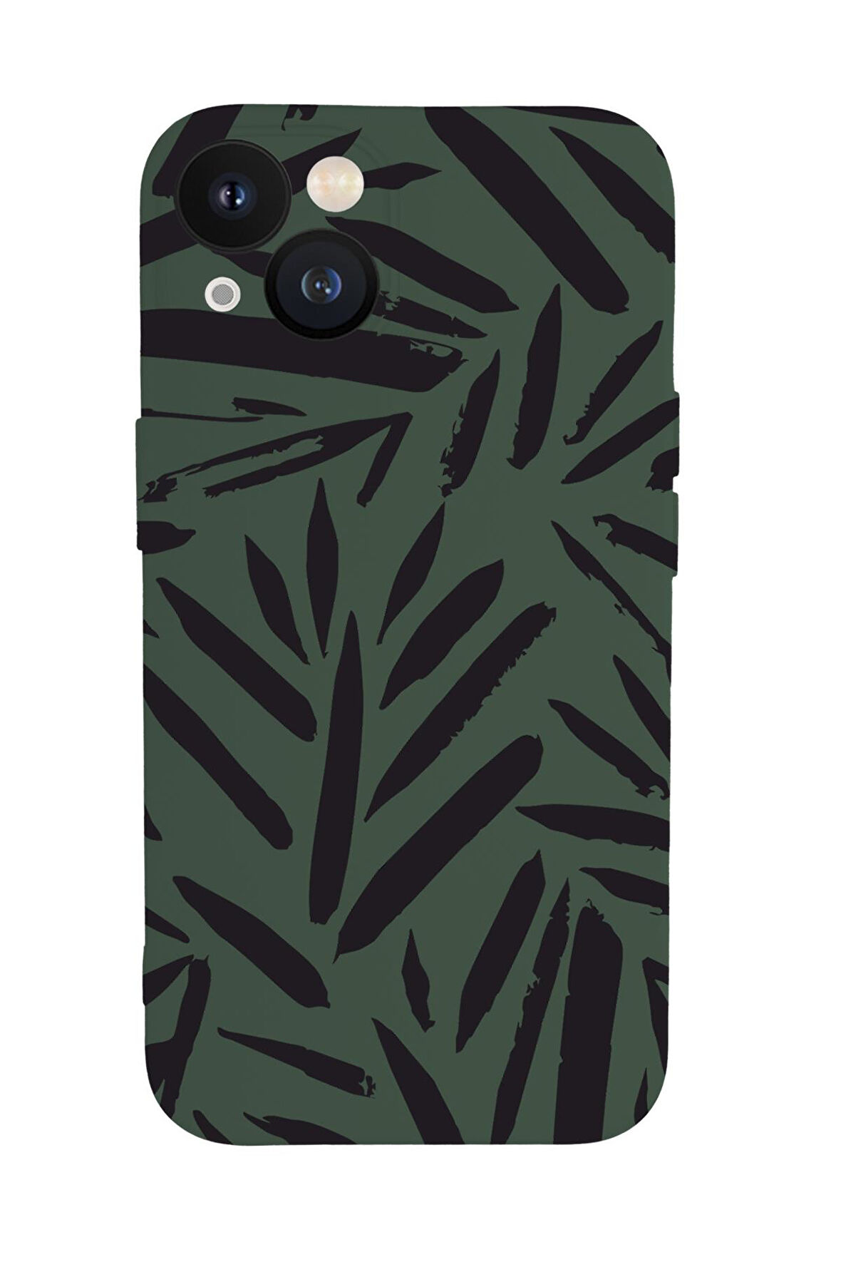 iPhone 13 Uyumlu Fırça Darbeleri Desenli Premium Silikonlu Lansman Telefon Kılıfı