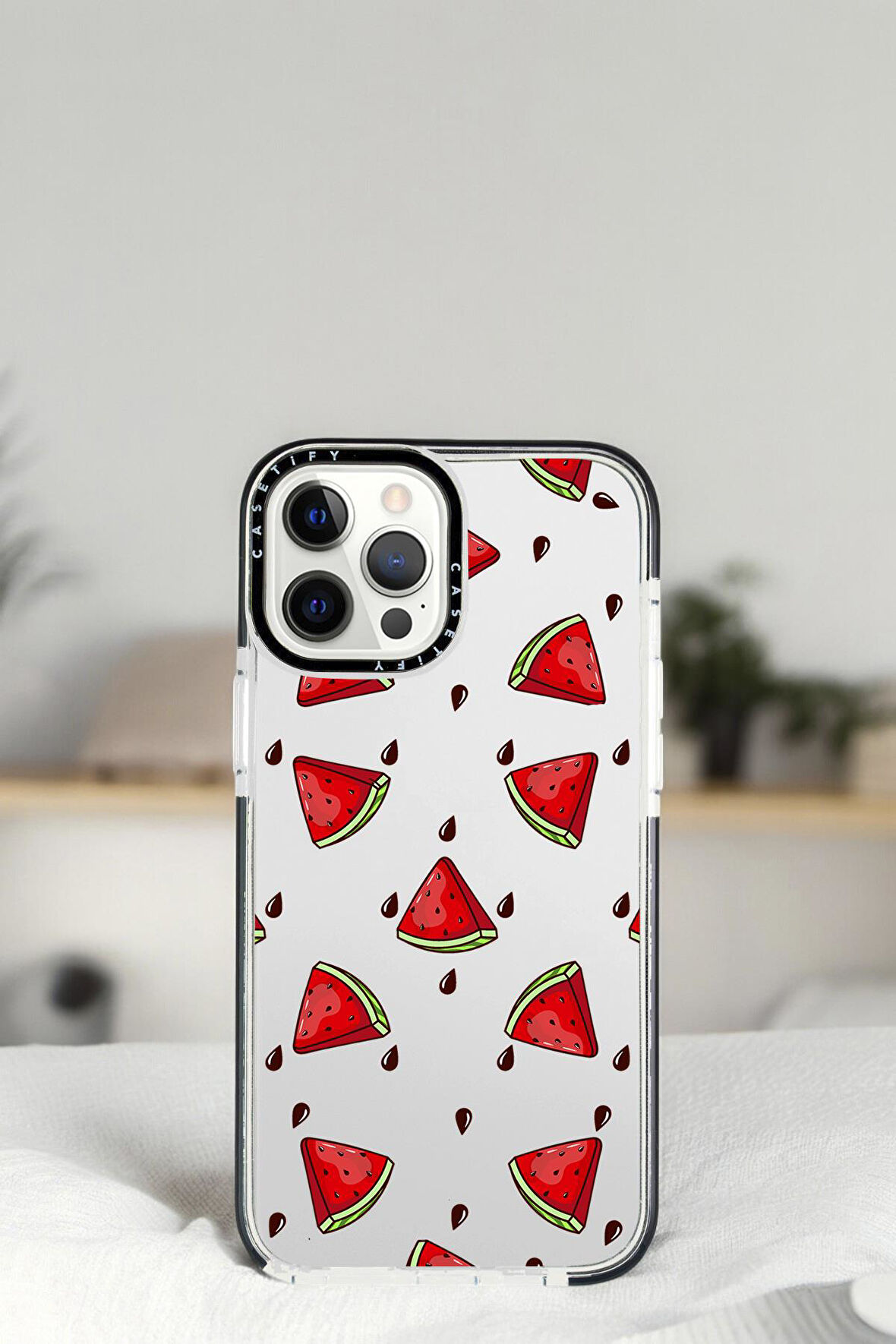 iPhone 13 Pro Karpuz Dilimleri Desenli Casetify Darbe Emci Silikonlu Telefon Kılıfı