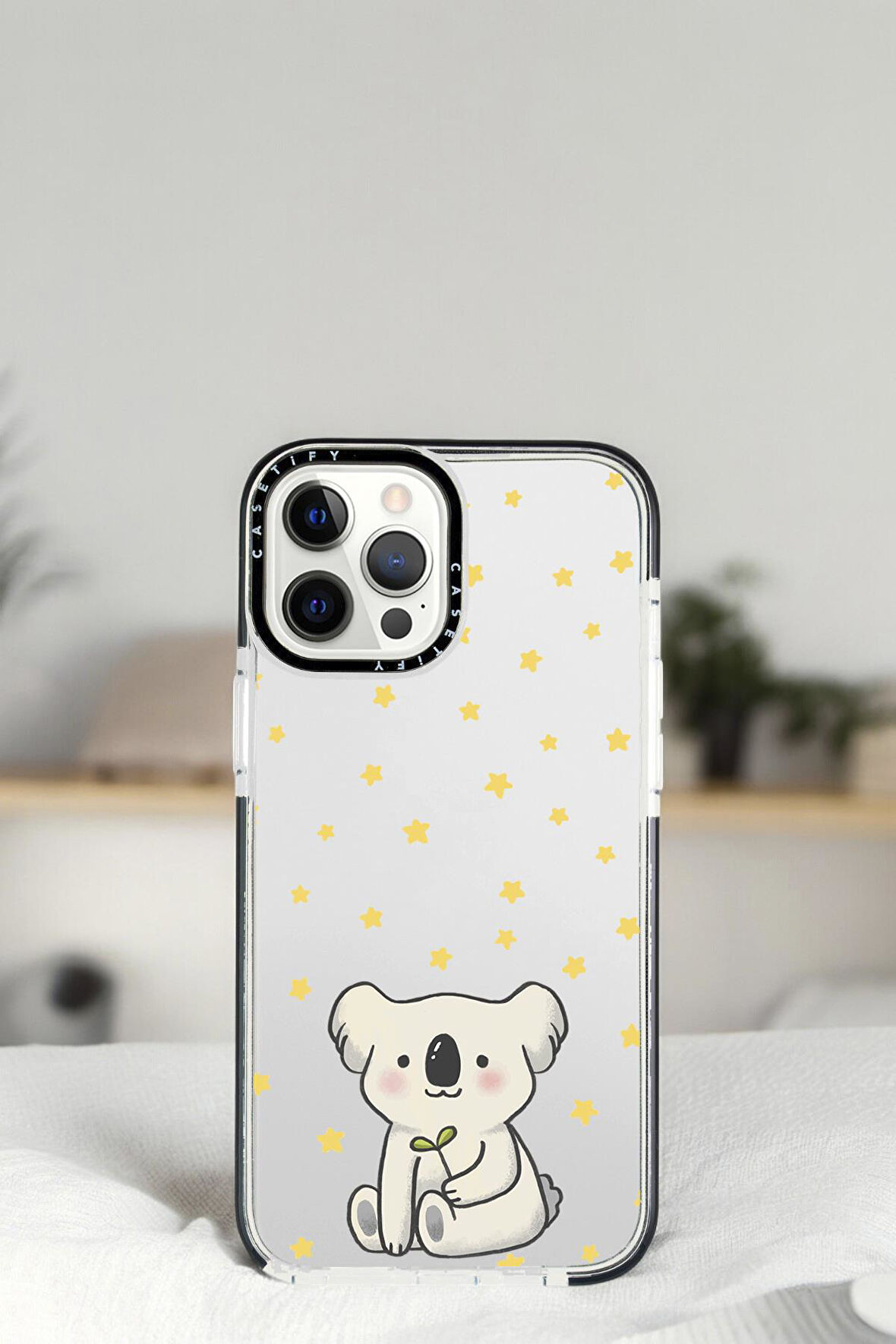 iPhone 13 Pro Koala Desenli Casetify Darbe Emci Silikonlu Telefon Kılıfı