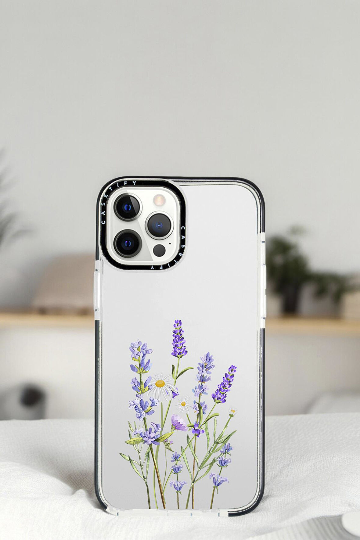 iPhone 13 Pro Lvender Ticet Desenli Casetify Darbe Emci Silikonlu Telefon Kılıfı