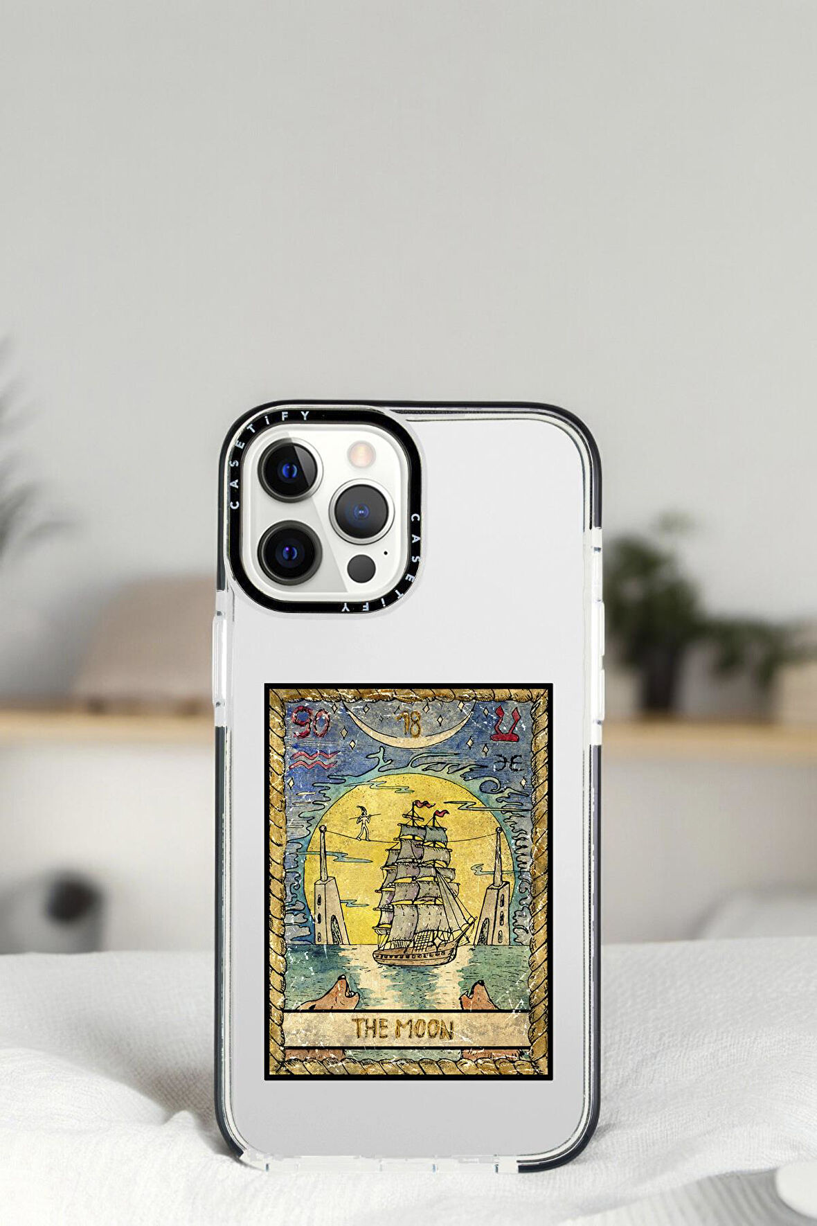 iPhone 13 Pro The Moon Desenli Casetify Darbe Emci Silikonlu Telefon Kılıfı