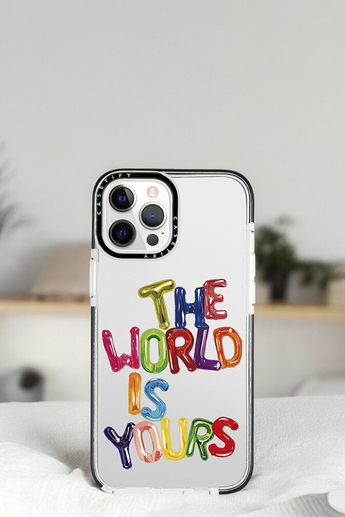 iPhone 14 Pro Max The World Desenli Casetify Darbe Emci Silikonlu Telefon Kılıfı