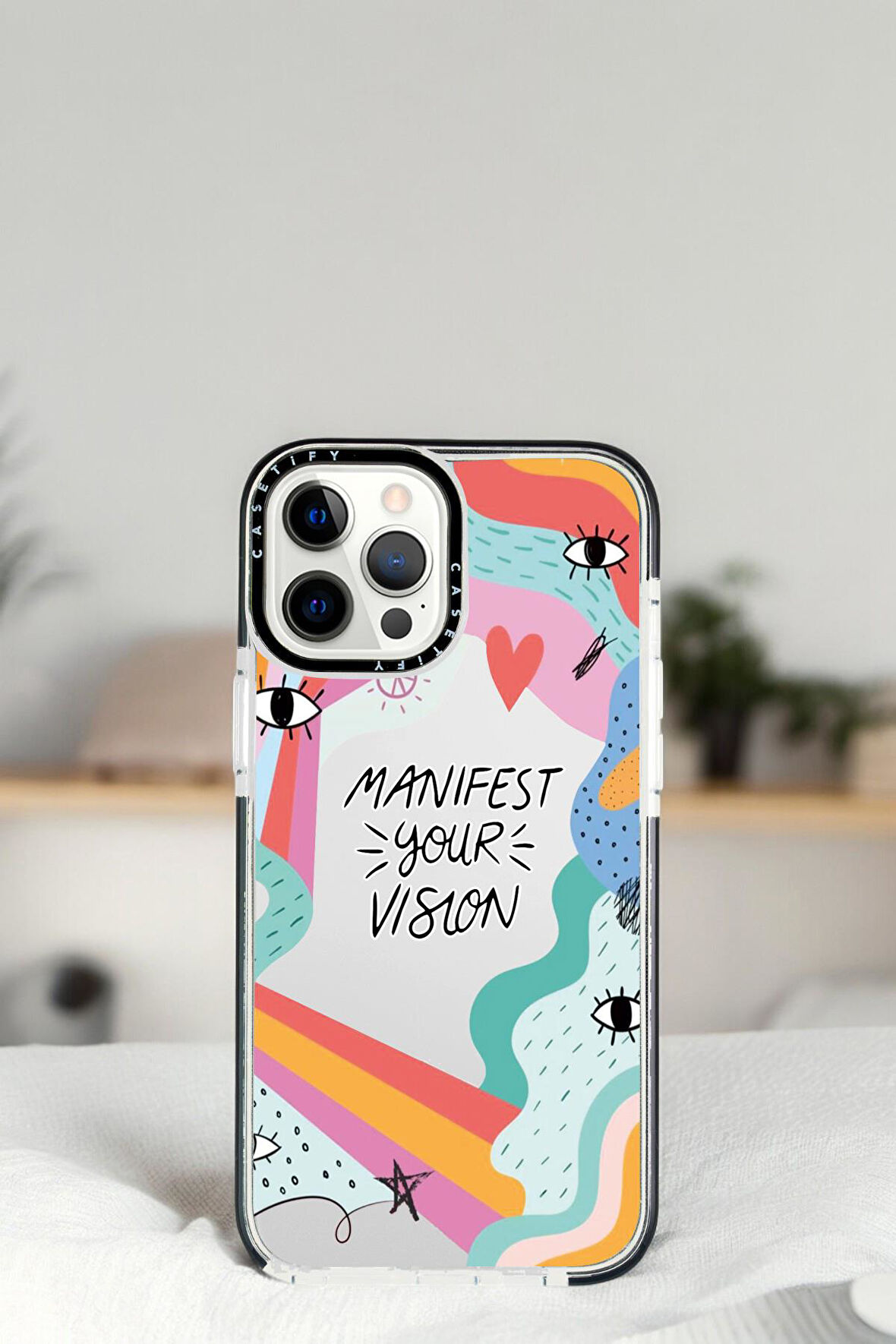 iPhone 14 Pro Manifest Desenli Casetify Darbe Emci Silikonlu Telefon Kılıfı