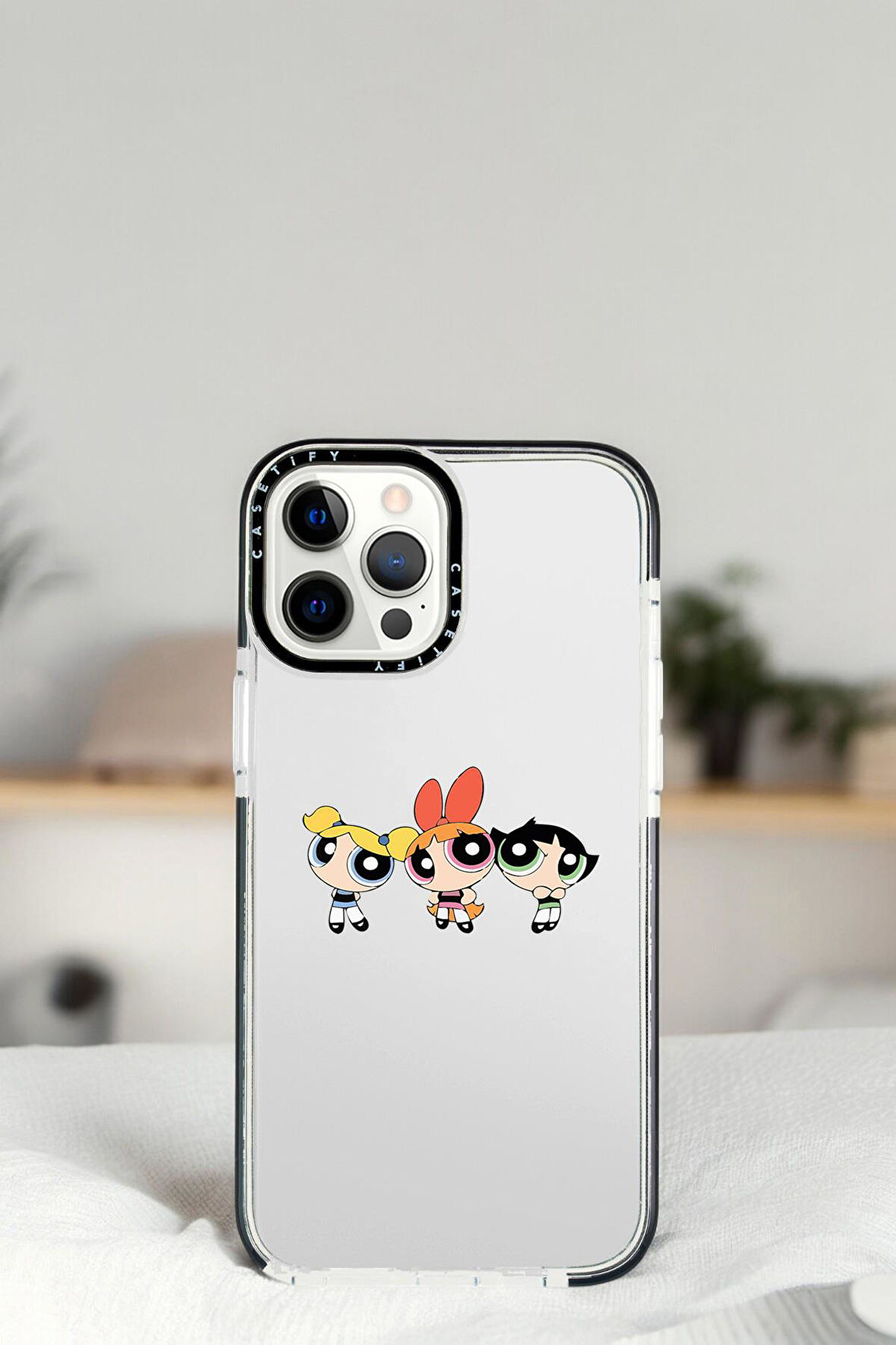 iPhone 14 Pro Powerpuff Girls Desenli Casetify Darbe Emci Silikonlu Telefon Kılıfı