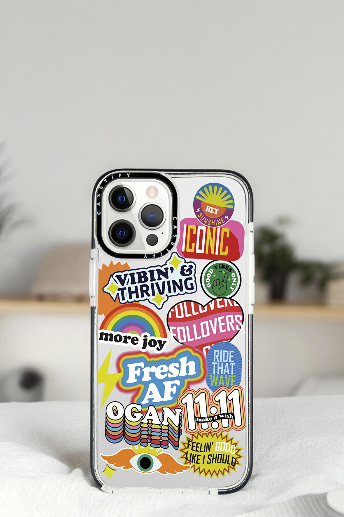 iPhone 14 Pro Fresh Desenli Casetify Darbe Emci Silikonlu Telefon Kılıfı