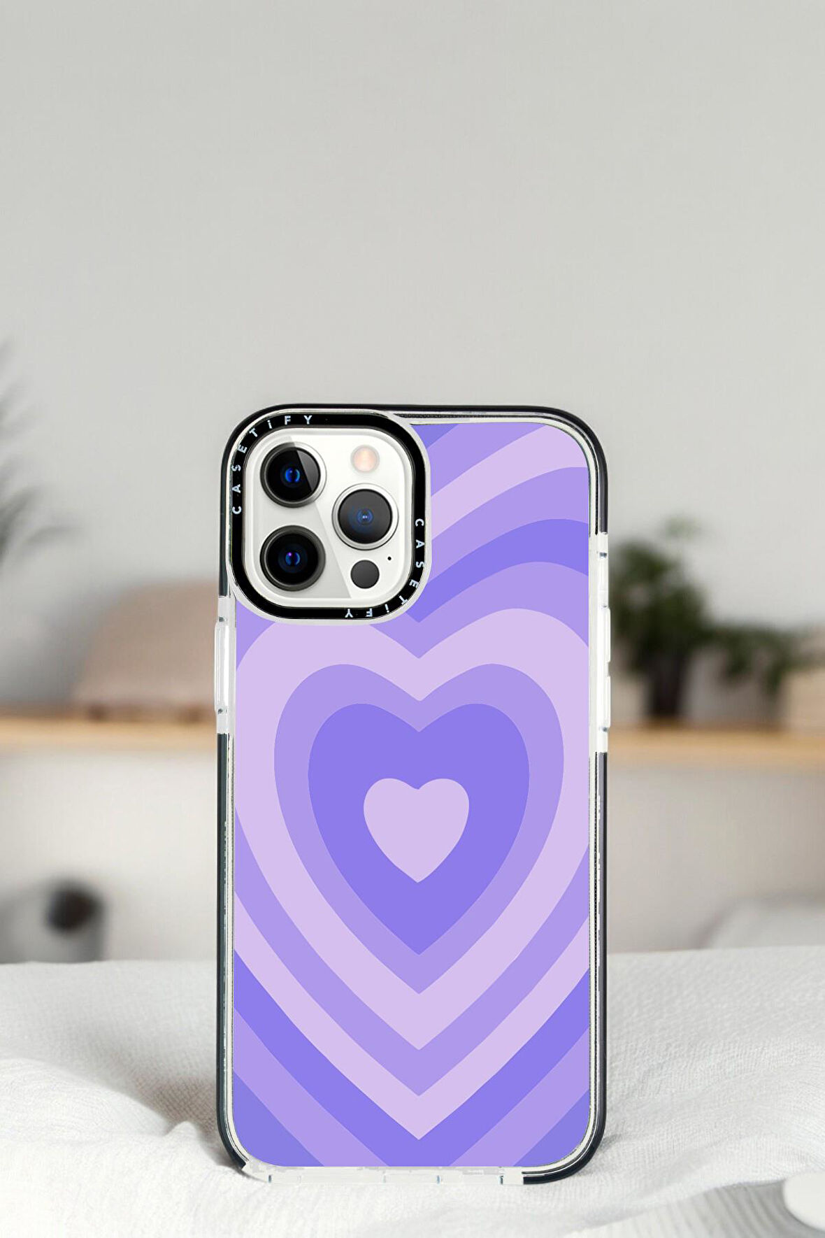 iPhone 14 Pro Mor Kalpler Desenli Casetify Darbe Emci Silikonlu Telefon Kılıfı