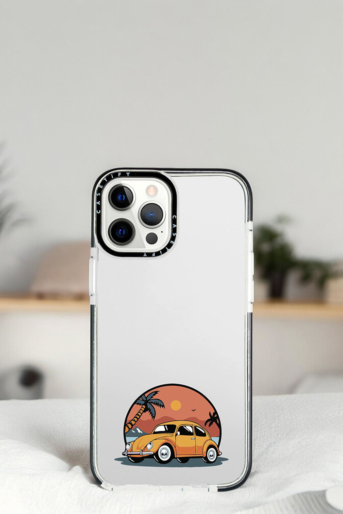 iPhone 14 Pro Vosvos Desenli Casetify Darbe Emci Silikonlu Telefon Kılıfı 