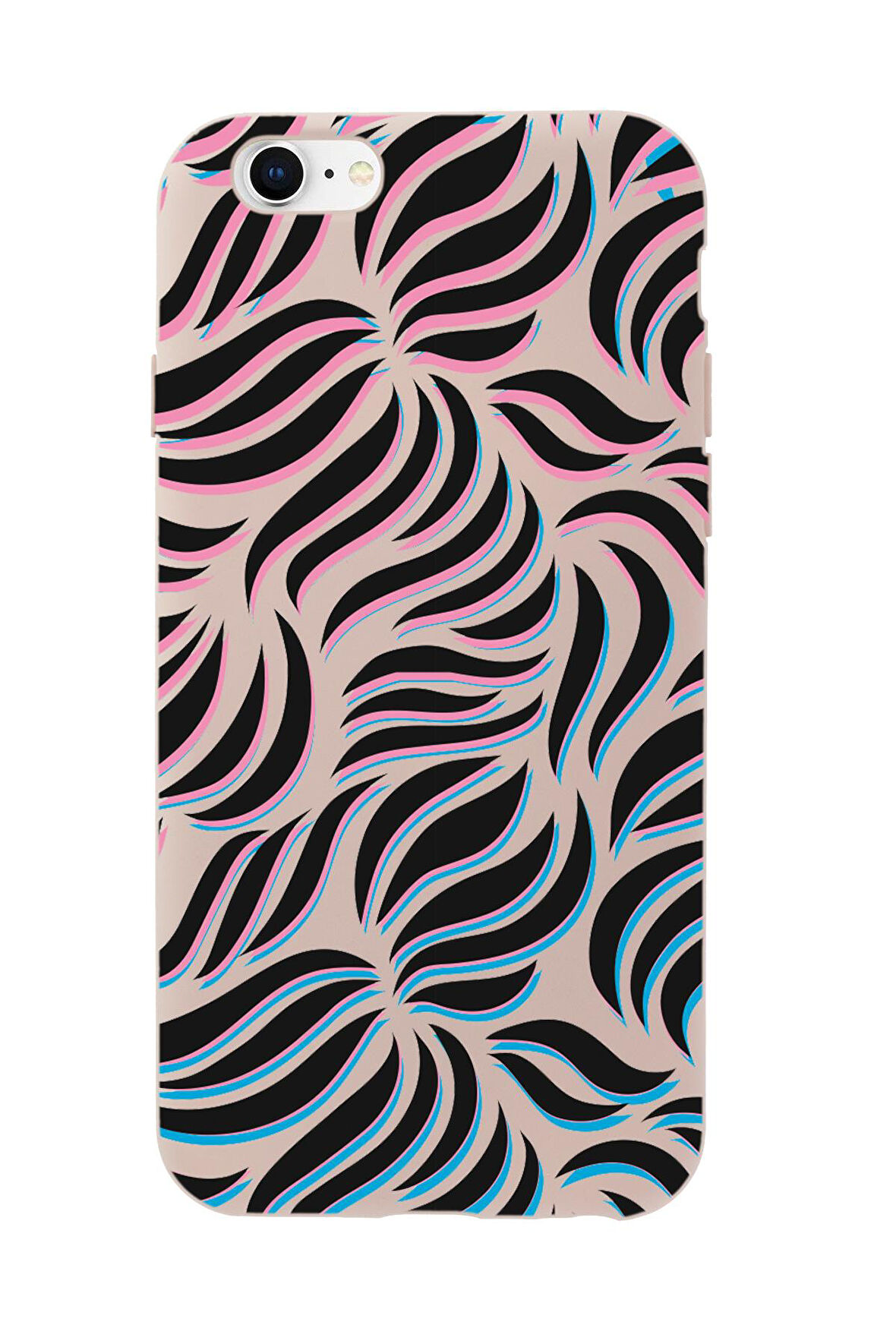 iPhone 6 Uyumlu Color Wave Desenli Premium Silikonlu Telefon Kılıfı