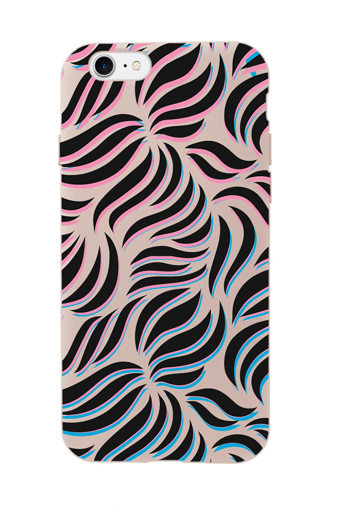iPhone SE 2020 Uyumlu Color Wave Desenli Premium Silikonlu Telefon Kılıfı