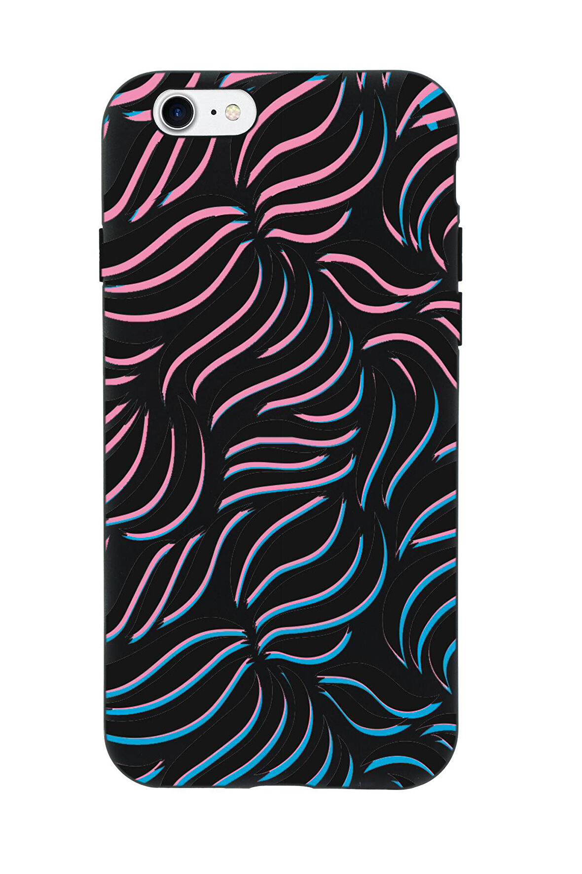 iPhone SE 2020 Uyumlu Color Wave Desenli Premium Silikonlu Telefon Kılıfı