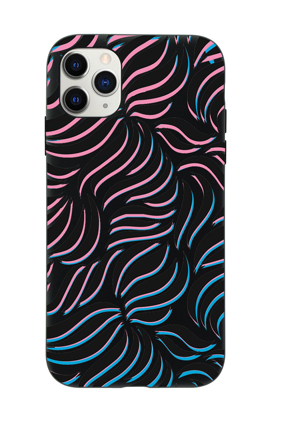 iPhone 11 Pro Uyumlu Color Wave Desenli Premium Silikonlu Telefon Kılıfı