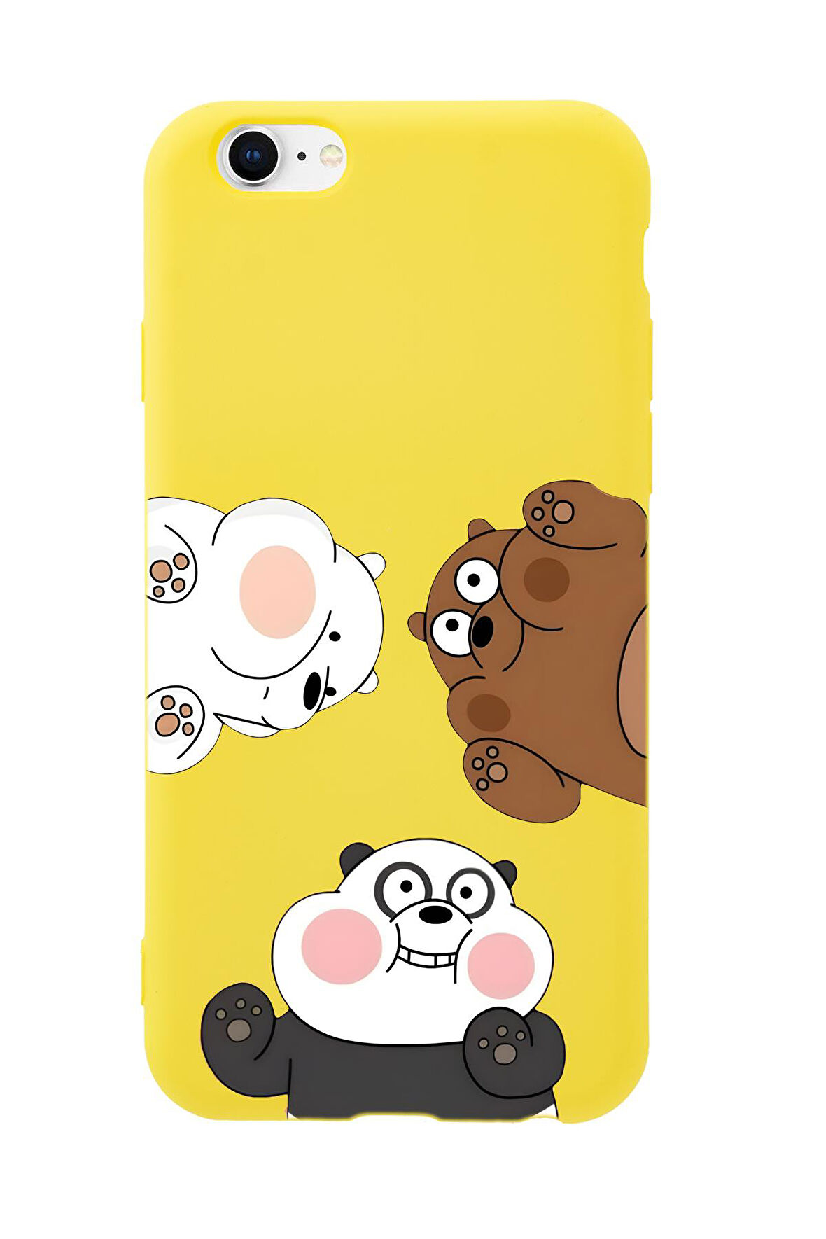 iPhone 6S Uyumlu Cute Animals Desenli Premium Silikonlu Telefon Kılıfı