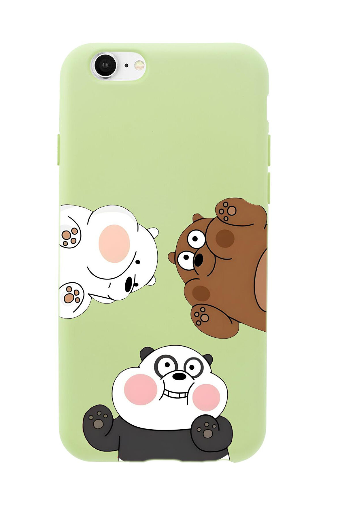 iPhone 6S Uyumlu Cute Animals Desenli Premium Silikonlu Telefon Kılıfı