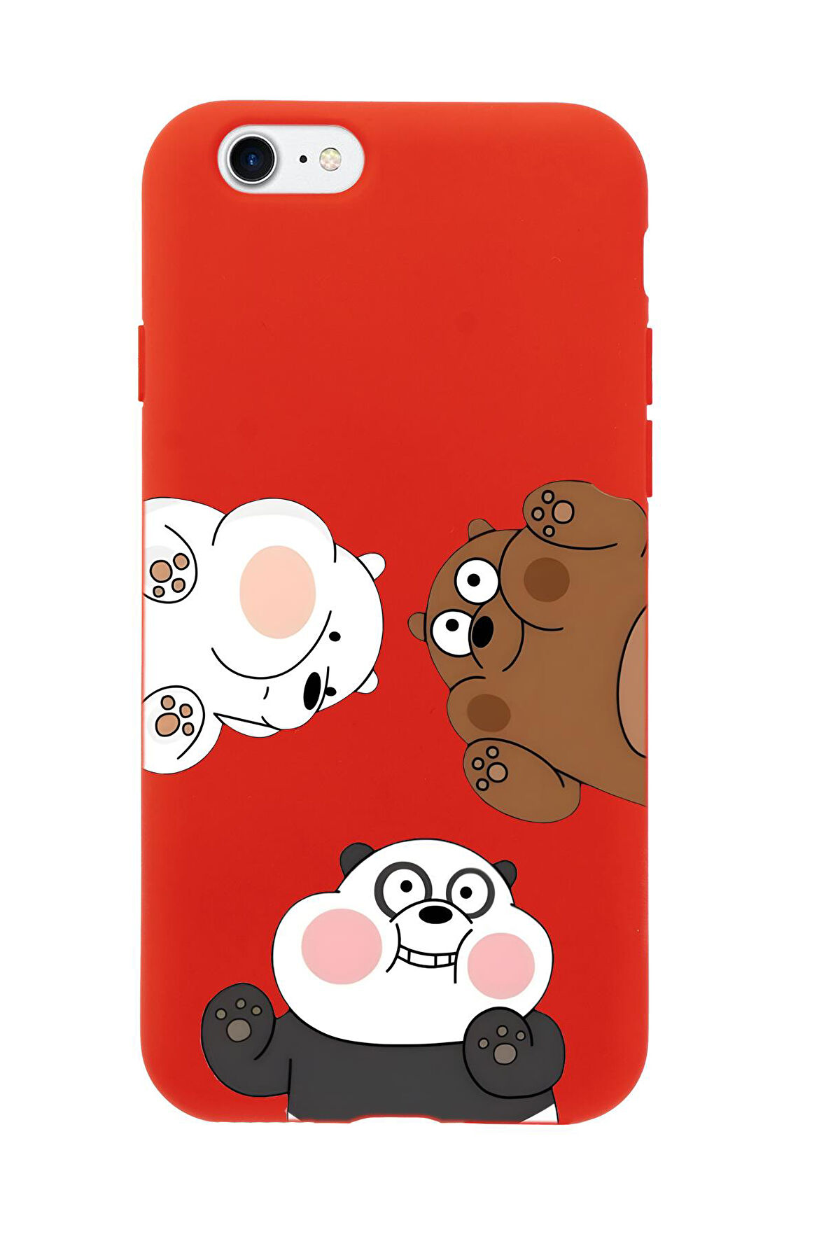 iPhone SE 2020 Uyumlu Cute Animals Desenli Premium Silikonlu Telefon Kılıfı