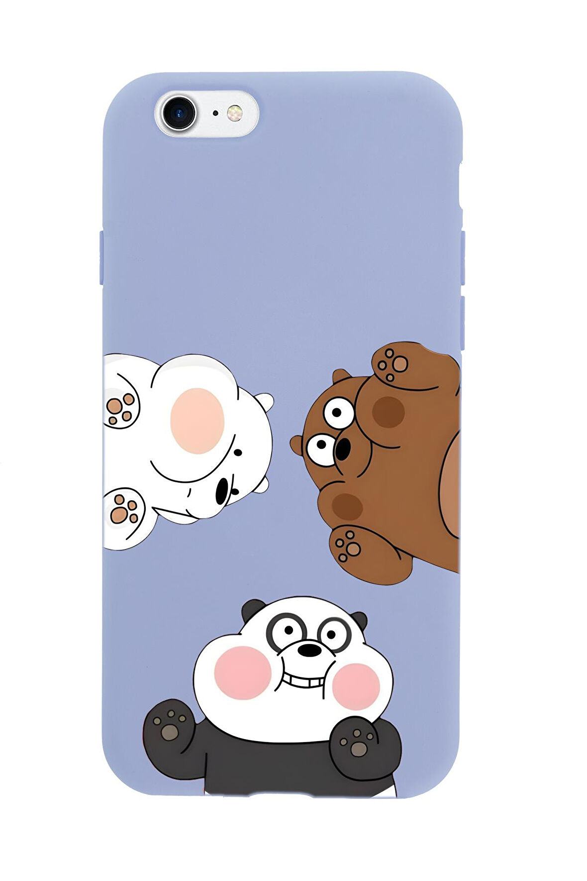 iPhone SE 2020 Uyumlu Cute Animals Desenli Premium Silikonlu Telefon Kılıfı
