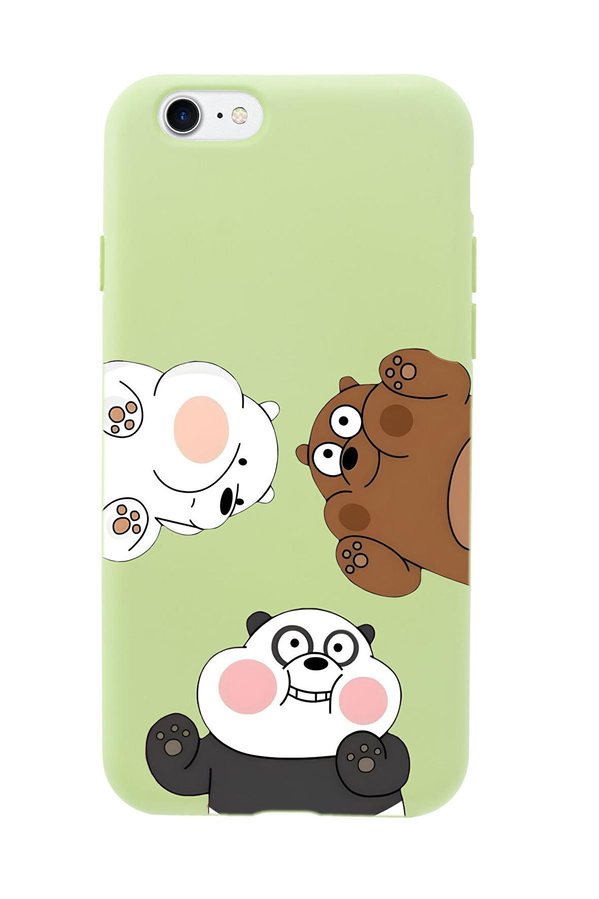 iPhone SE 2020 Uyumlu Cute Animals Desenli Premium Silikonlu Telefon Kılıfı