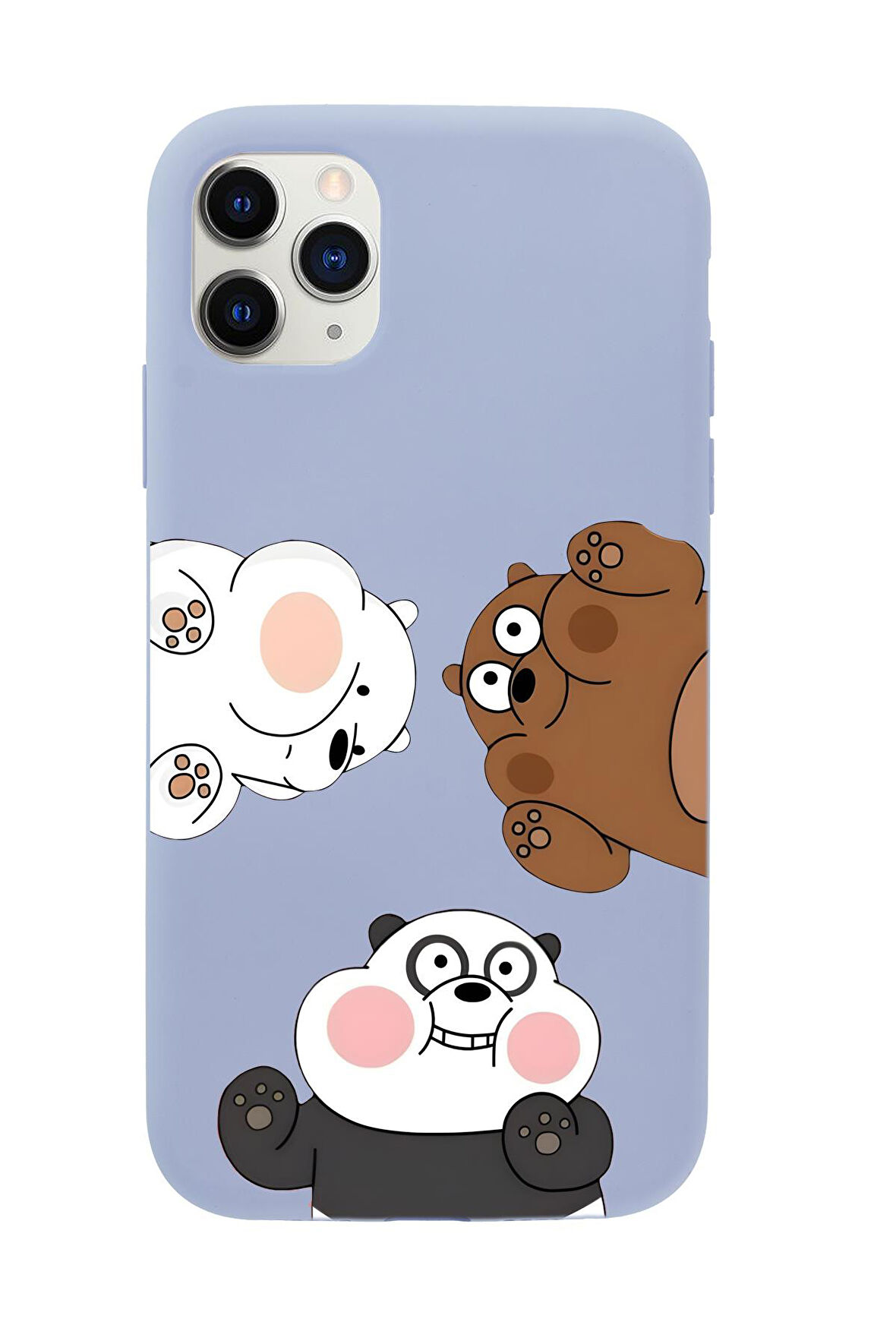 iPhone 11 Pro Max Uyumlu Cute Animals Desenli Premium Silikonlu Telefon Kılıfı