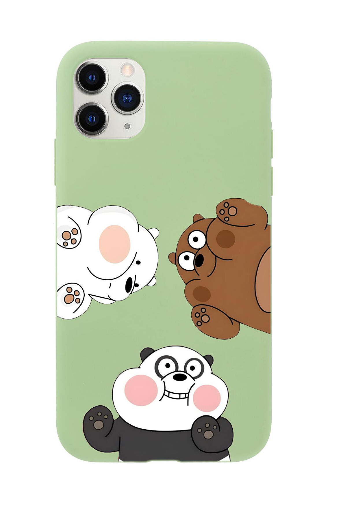 iPhone 11 Pro Max Uyumlu Cute Animals Desenli Premium Silikonlu Telefon Kılıfı