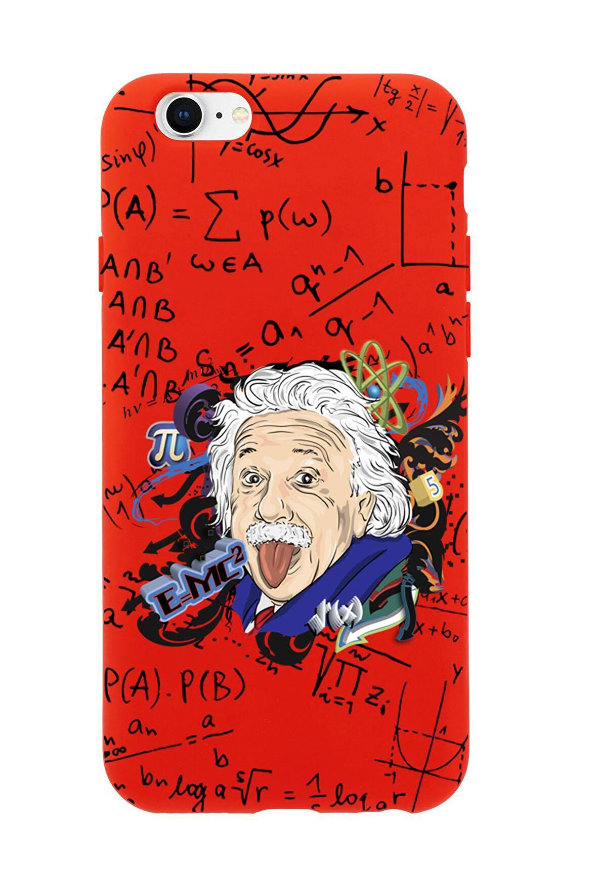iPhone 6 Einstein In Formula Desenli Premium Silikonlu Telefon Kılıfı