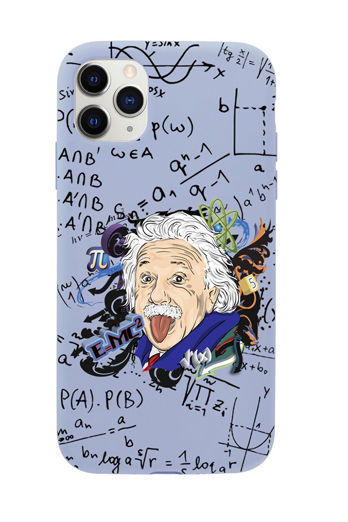 iPhone 11 Pro Einstein In Formula Desenli Premium Silikonlu Telefon Kılıfı