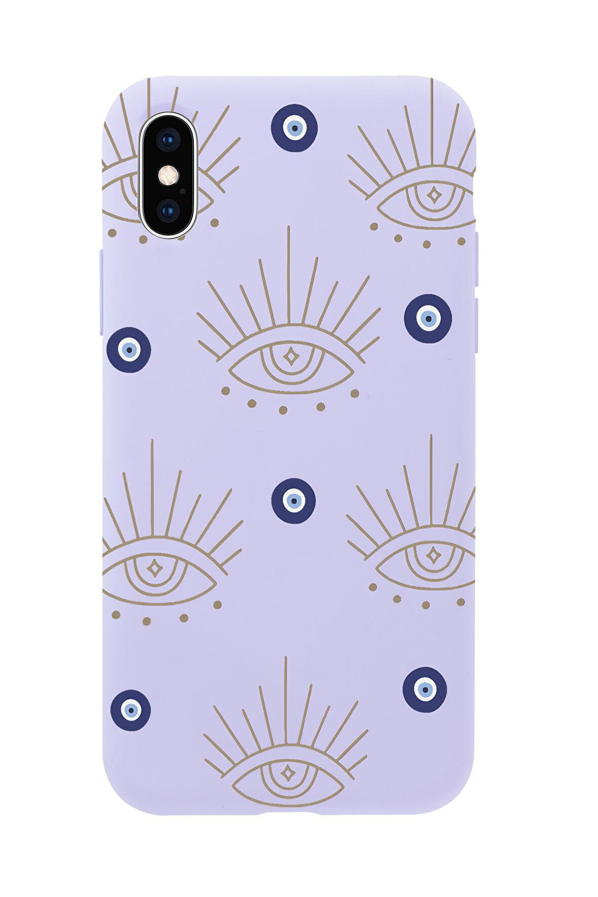 iPhone Xs Max Uyumlu Evil Eye Desenli Premium Silikonlu Telefon Kılıfı