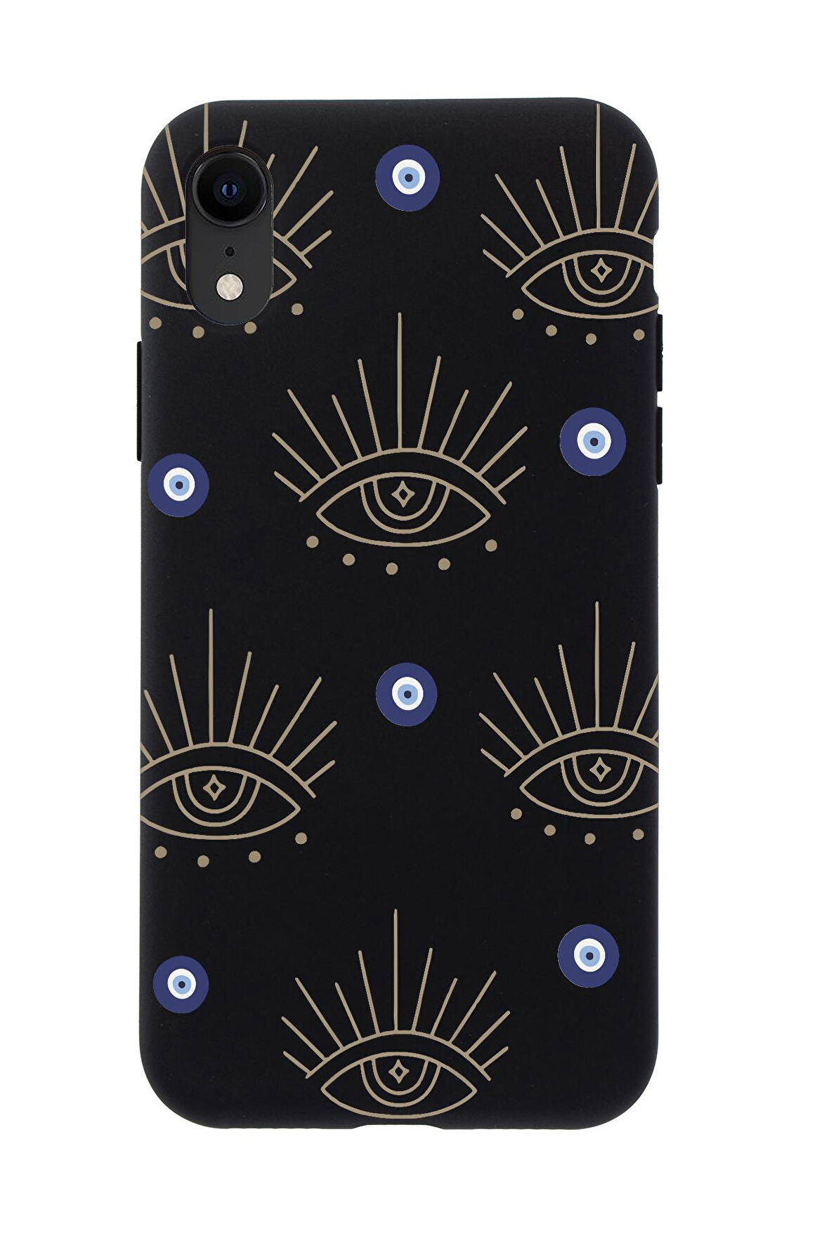 iPhone Xr Uyumlu Evil Eye Desenli Premium Silikonlu Telefon Kılıfı