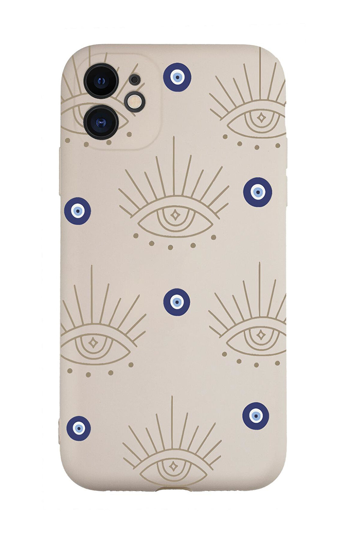 iPhone 11 Uyumlu Evil Eye Desenli Kamera Korumalı Premium Silikonlu Telefon Kılıfı