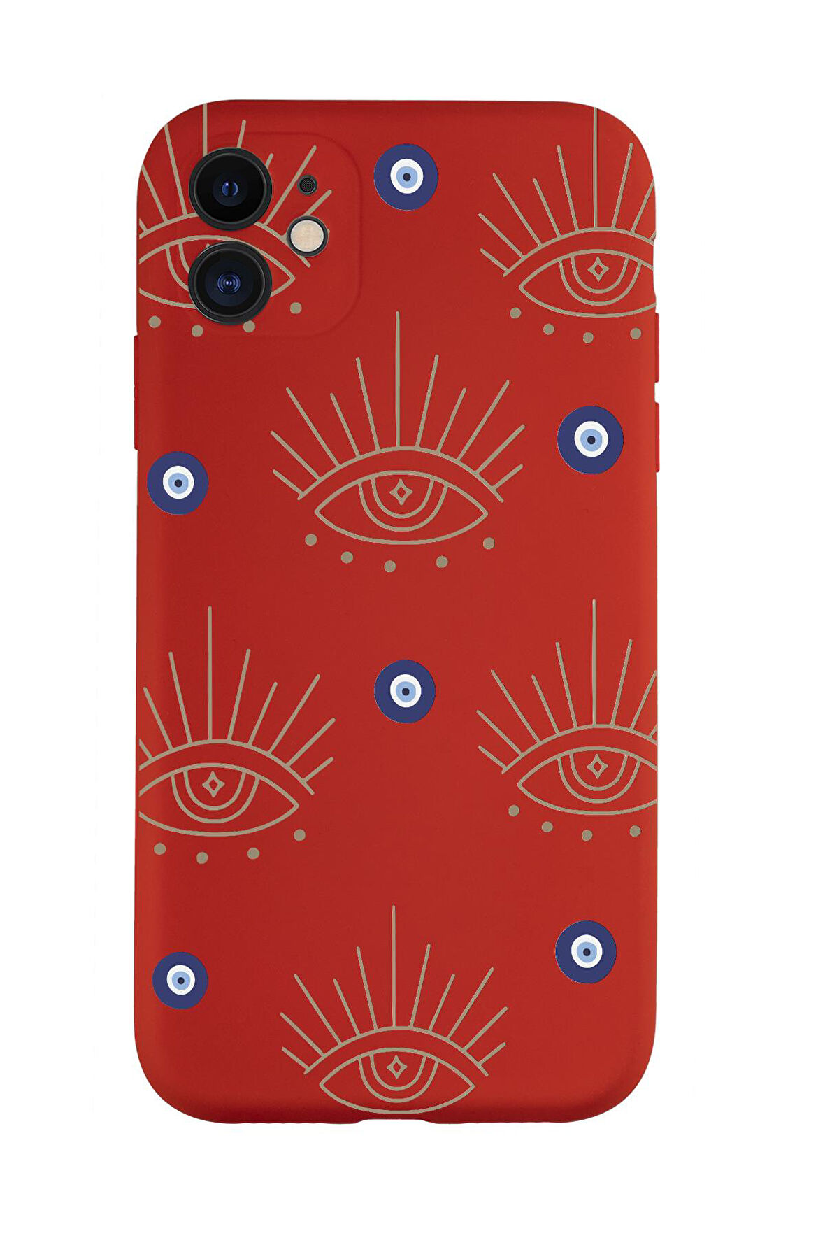 iPhone 11 Uyumlu Evil Eye Desenli Kamera Korumalı Premium Silikonlu Telefon Kılıfı