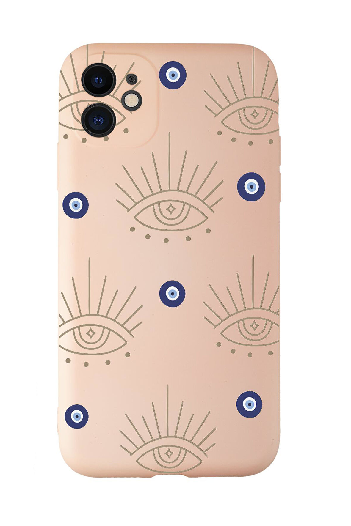iPhone 11 Uyumlu Evil Eye Desenli Kamera Korumalı Premium Silikonlu Telefon Kılıfı