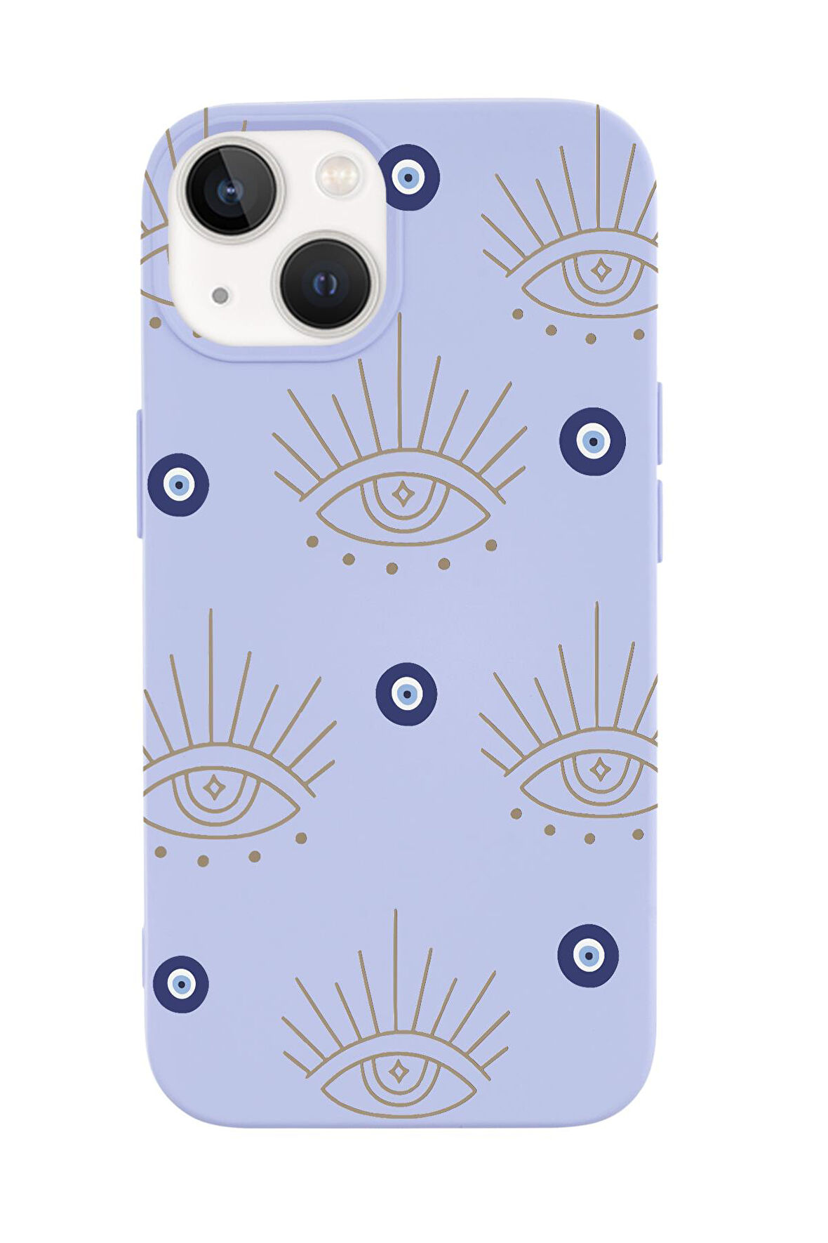 iPhone 15 Uyumlu Evil Eye Desenli Premium Silikonlu Telefon Kılıfı