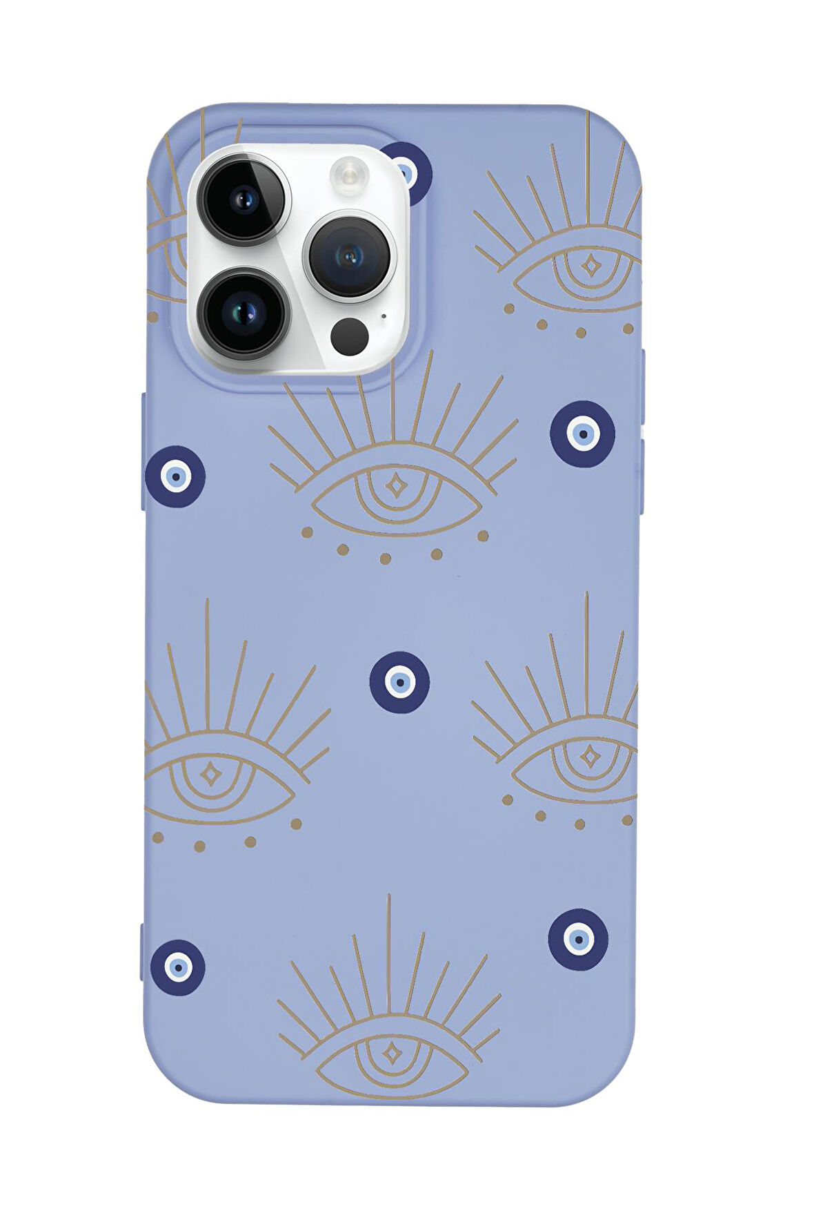 iPhone 15 Pro Max Uyumlu Evil Eye Desenli Premium Silikonlu Telefon Kılıfı