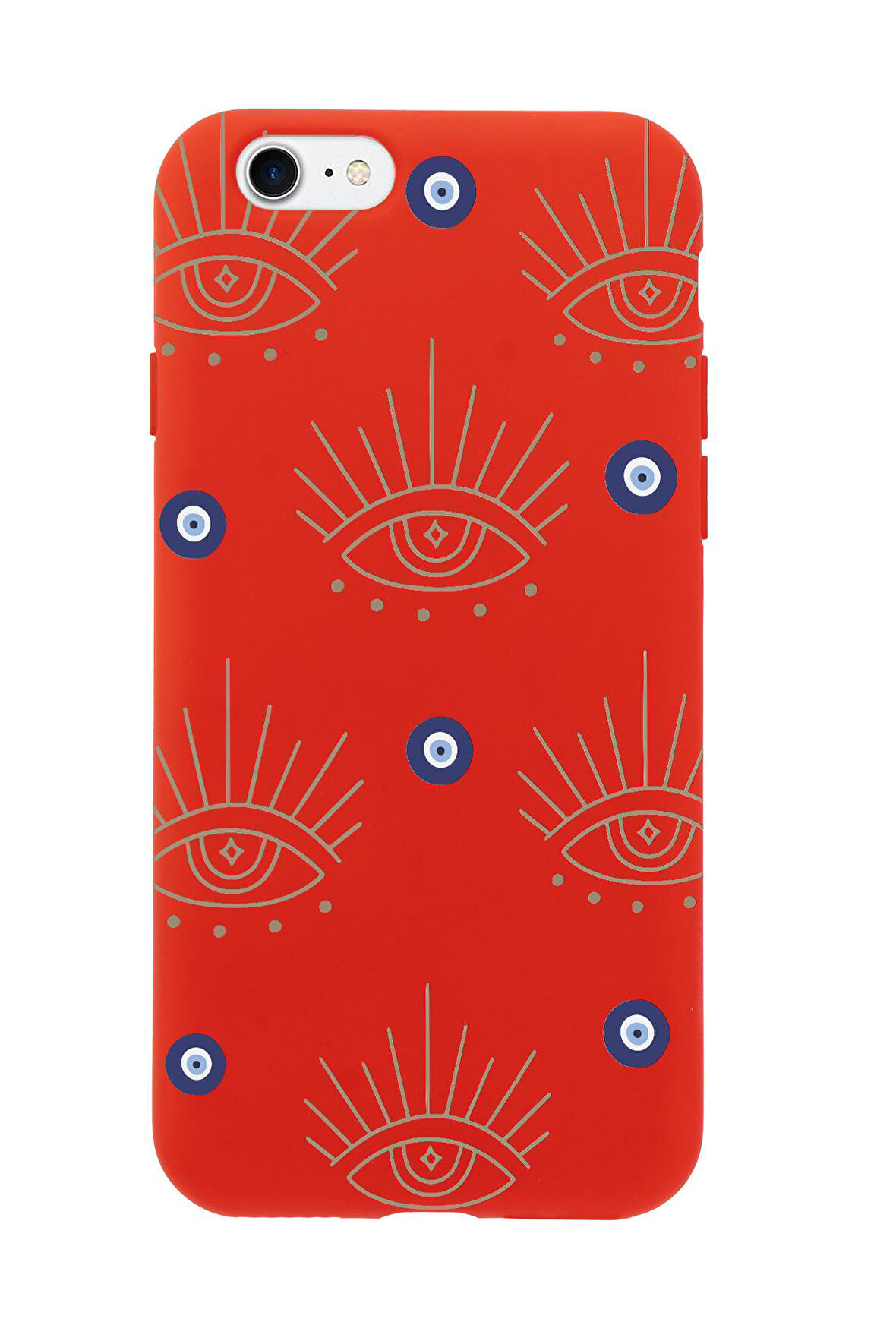 iPhone SE 2020 Uyumlu Evil Eye Desenli Premium Silikonlu Telefon Kılıfı