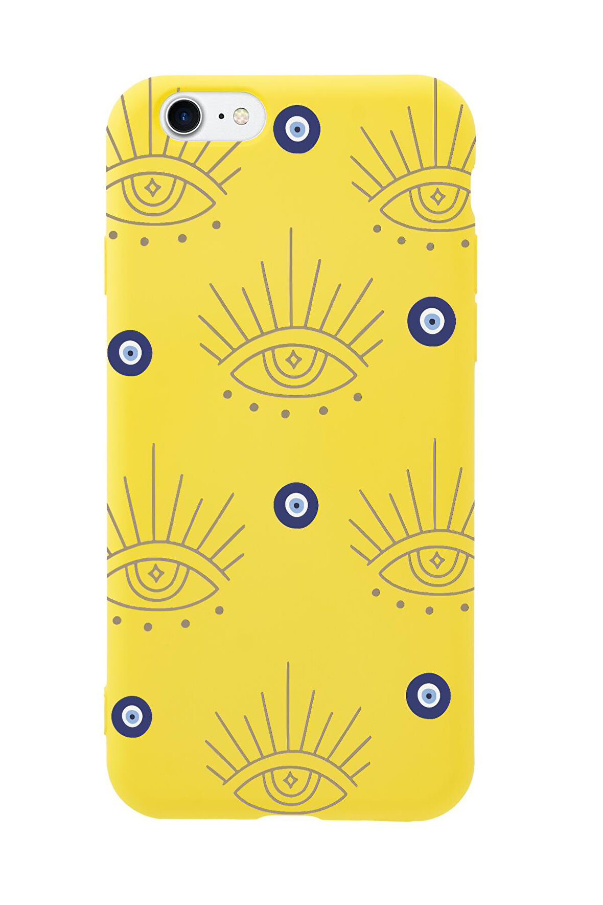 iPhone SE 2020 Uyumlu Evil Eye Desenli Premium Silikonlu Telefon Kılıfı
