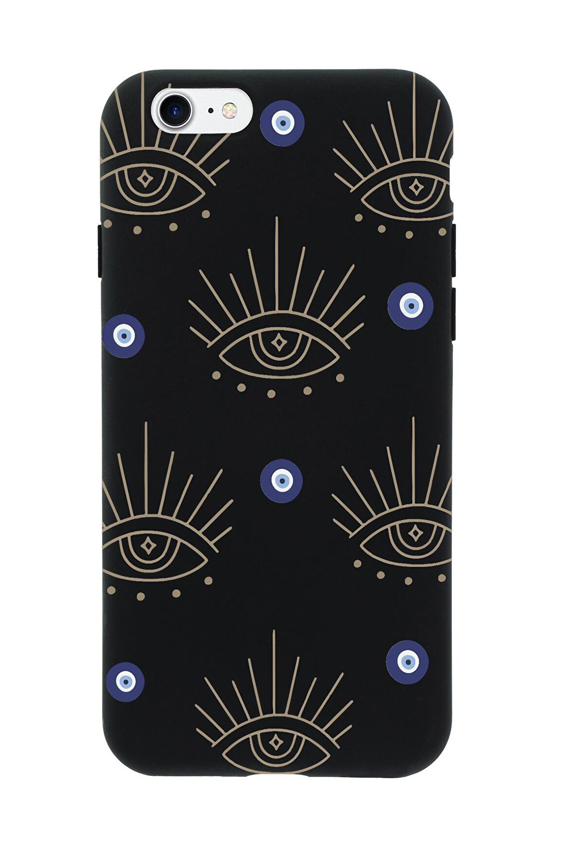 iPhone SE 2020 Uyumlu Evil Eye Desenli Premium Silikonlu Telefon Kılıfı