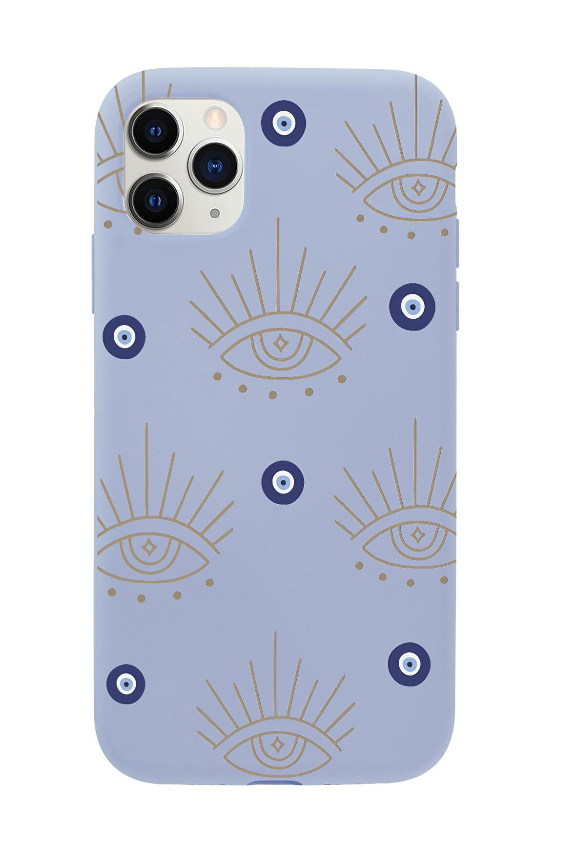 iPhone 11 Pro Uyumlu Evil Eye Desenli Premium Silikonlu Telefon Kılıfı