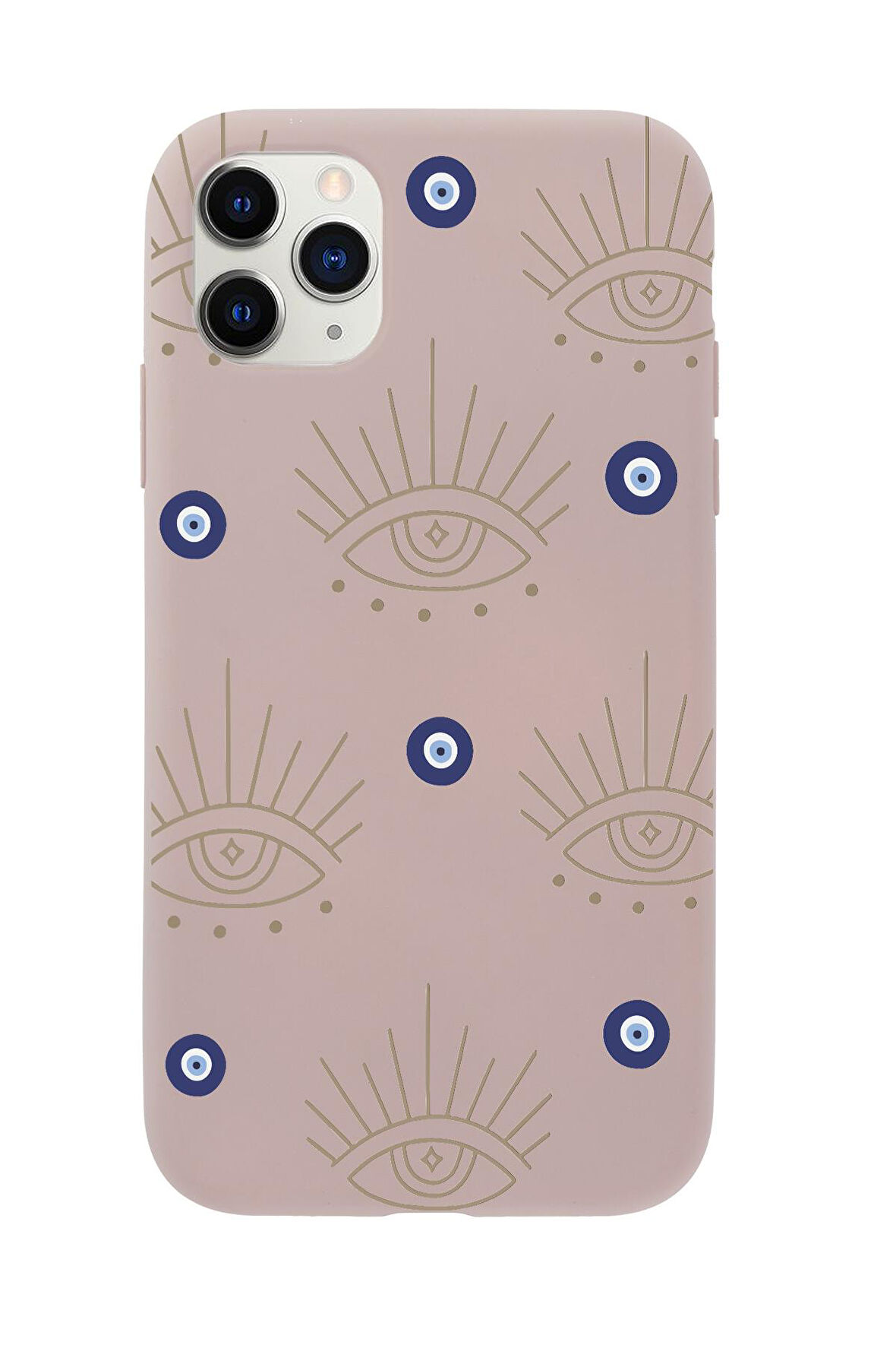iPhone 11 Pro Uyumlu Evil Eye Desenli Premium Silikonlu Telefon Kılıfı