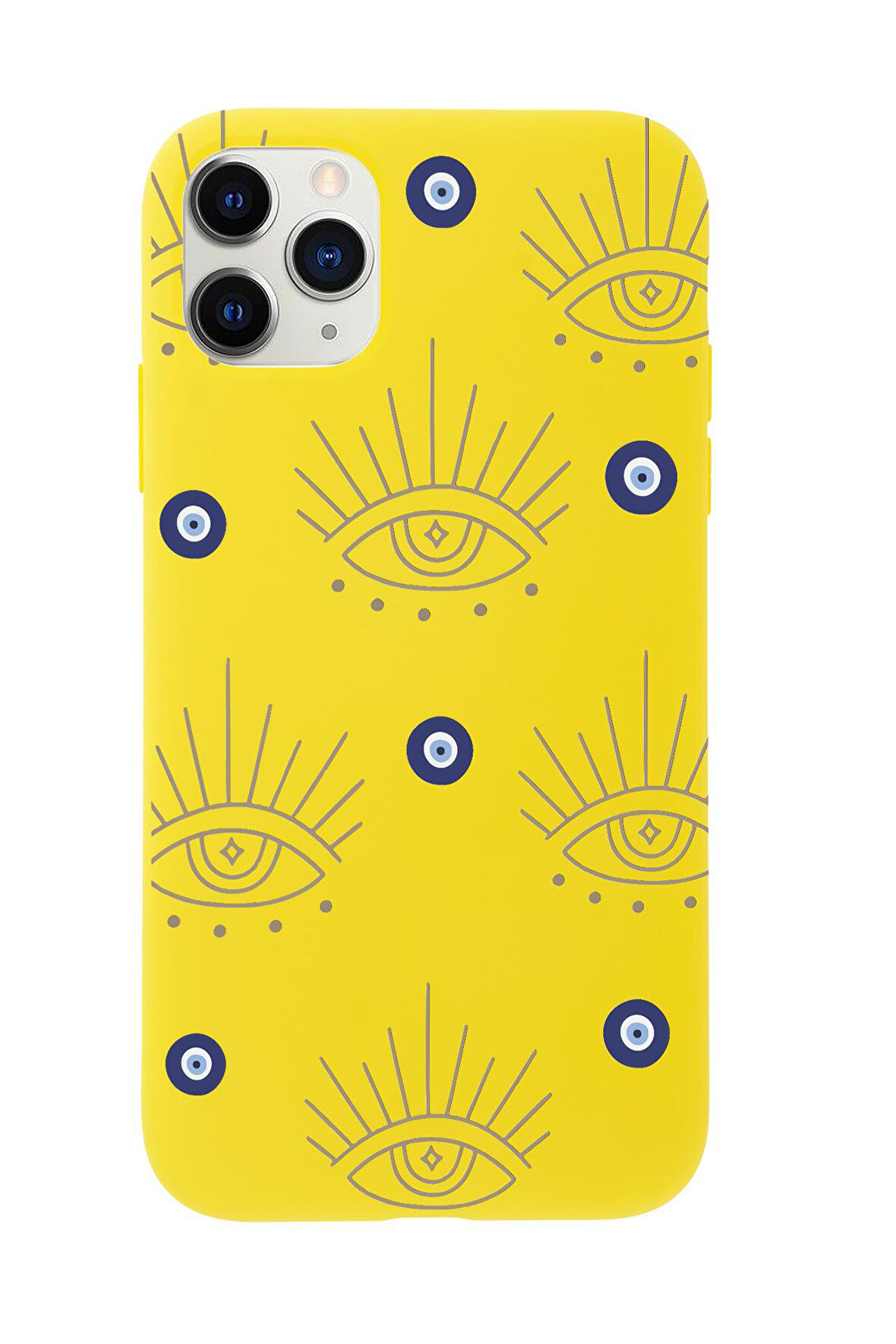 iPhone 11 Pro Uyumlu Evil Eye Desenli Premium Silikonlu Telefon Kılıfı