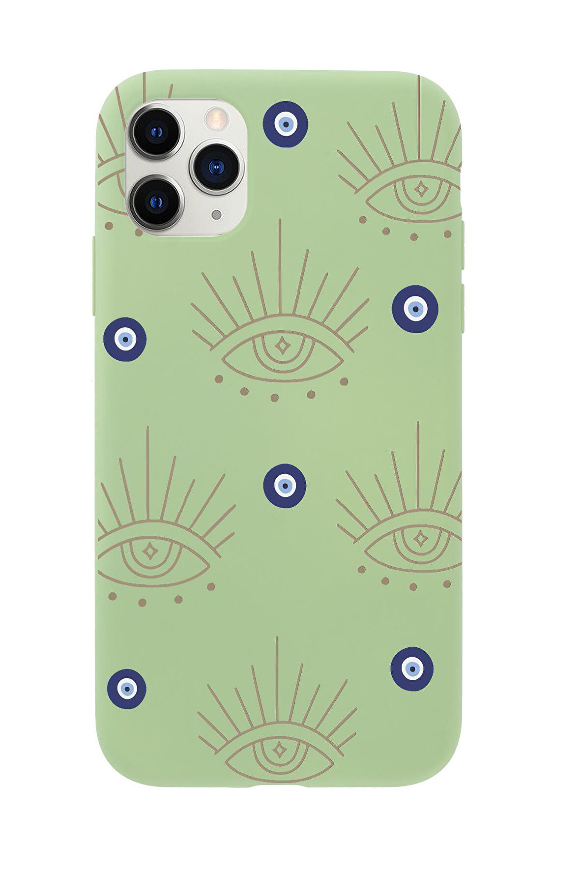 iPhone 11 Pro Uyumlu Evil Eye Desenli Premium Silikonlu Telefon Kılıfı