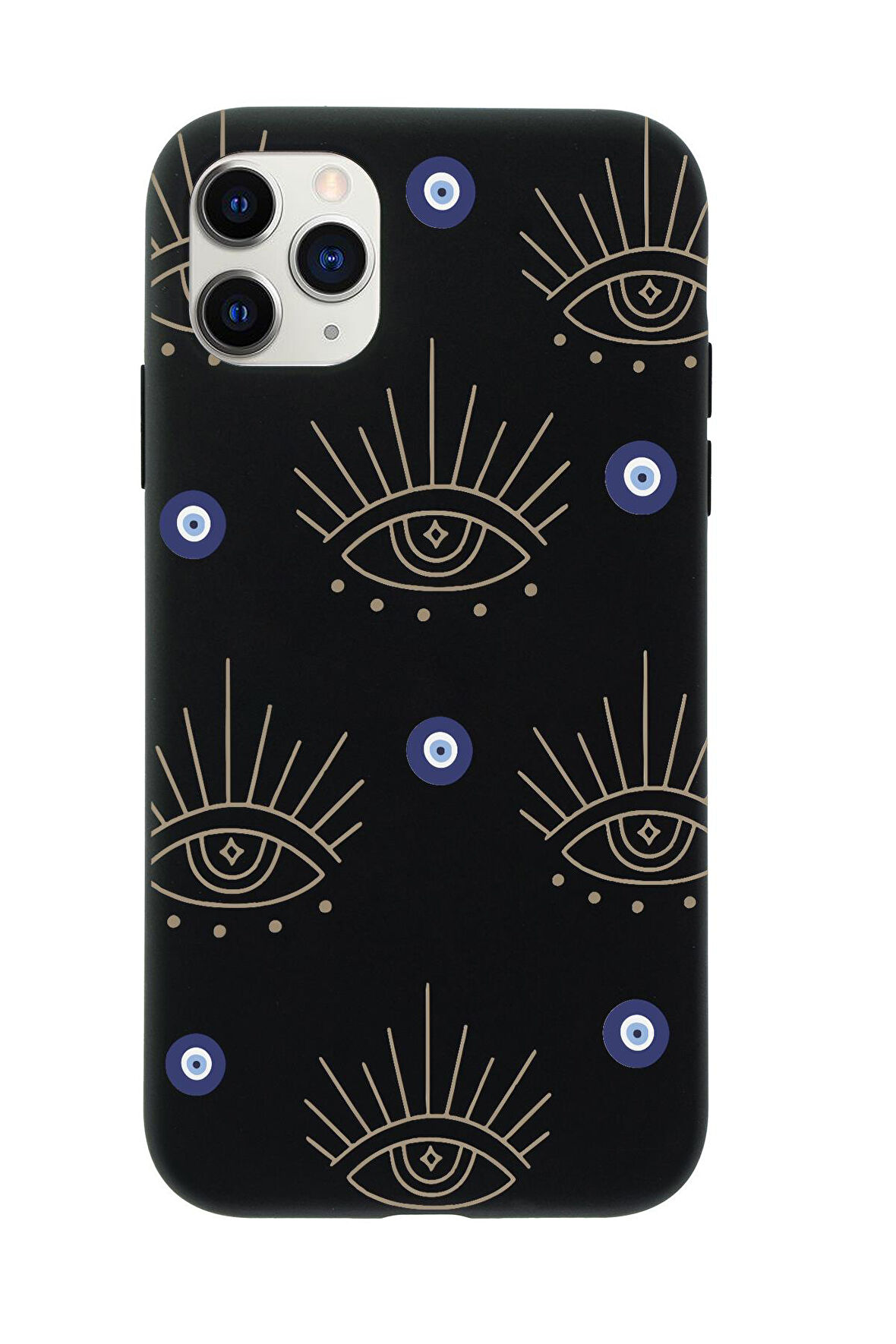 iPhone 11 Pro Uyumlu Evil Eye Desenli Premium Silikonlu Telefon Kılıfı
