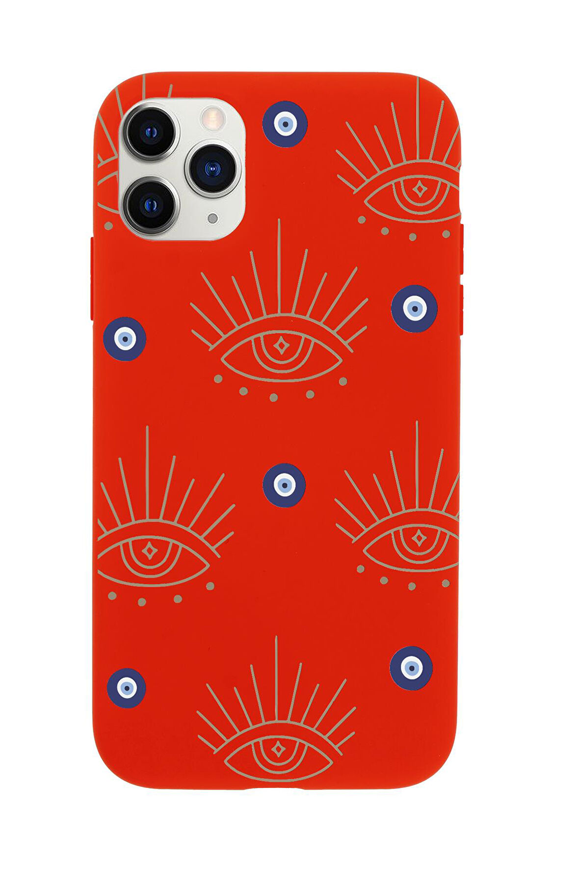 iPhone 11 Pro Max Uyumlu Evil Eye Desenli Premium Silikonlu Telefon Kılıfı