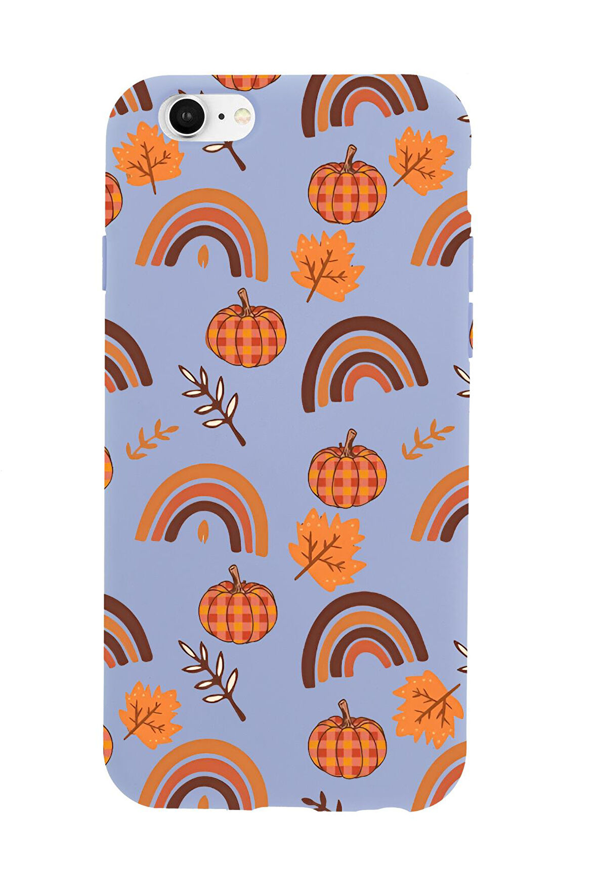 iPhone 6 Plus Uyumlu Sonbahar Desenli Premium Silikonlu Telefon Kılıfı