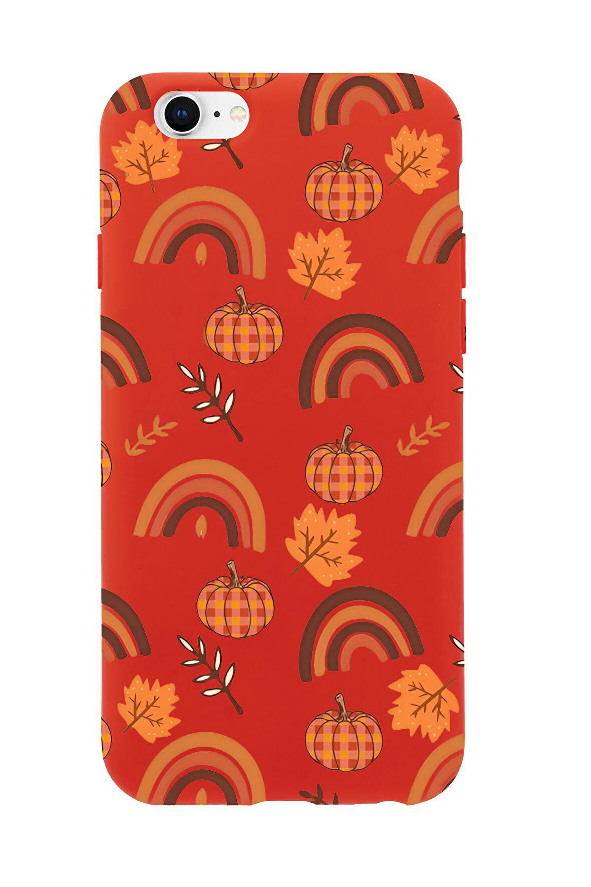 iPhone 6S Uyumlu Sonbahar Desenli Premium Silikonlu Telefon Kılıfı