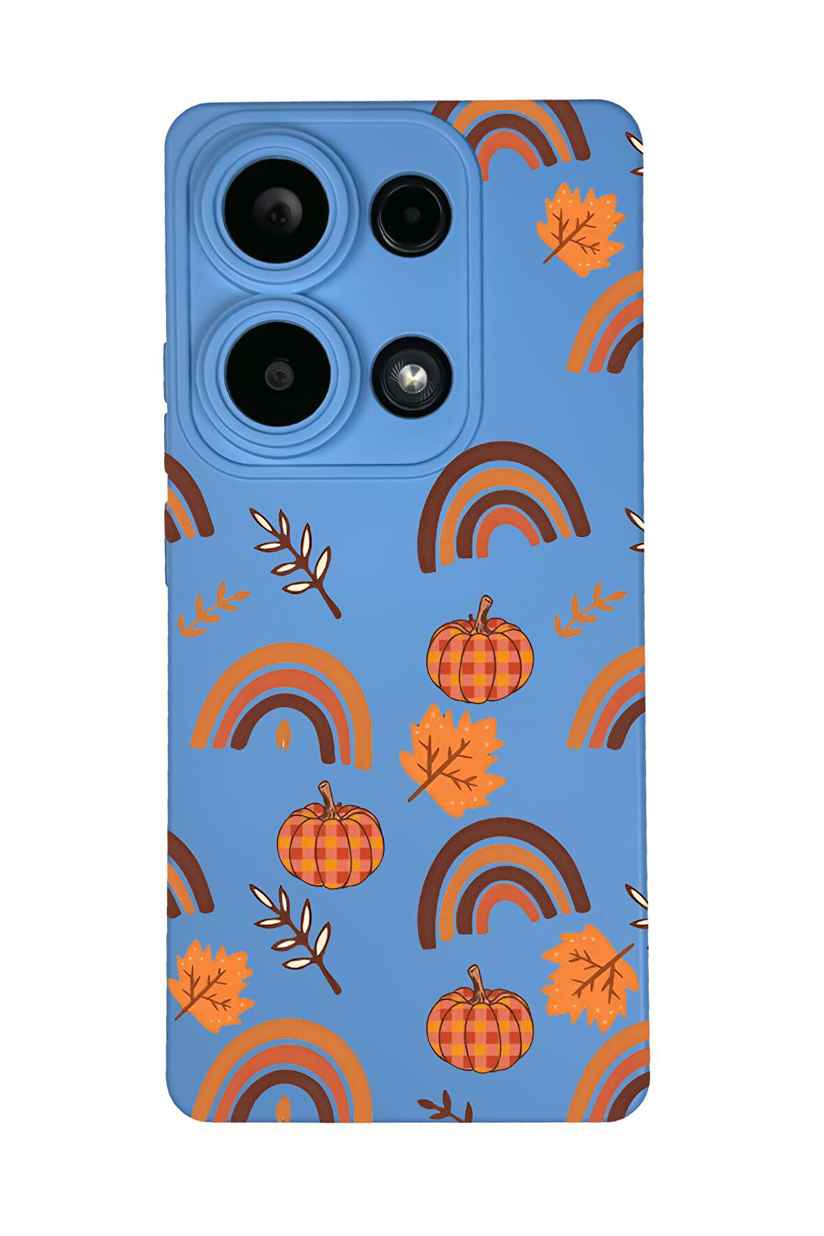 Xiaomi Redmi Note 13 Pro 4G Uyumlu Sonbahar Desenli Premium Silikonlu Telefon Kılıfı
