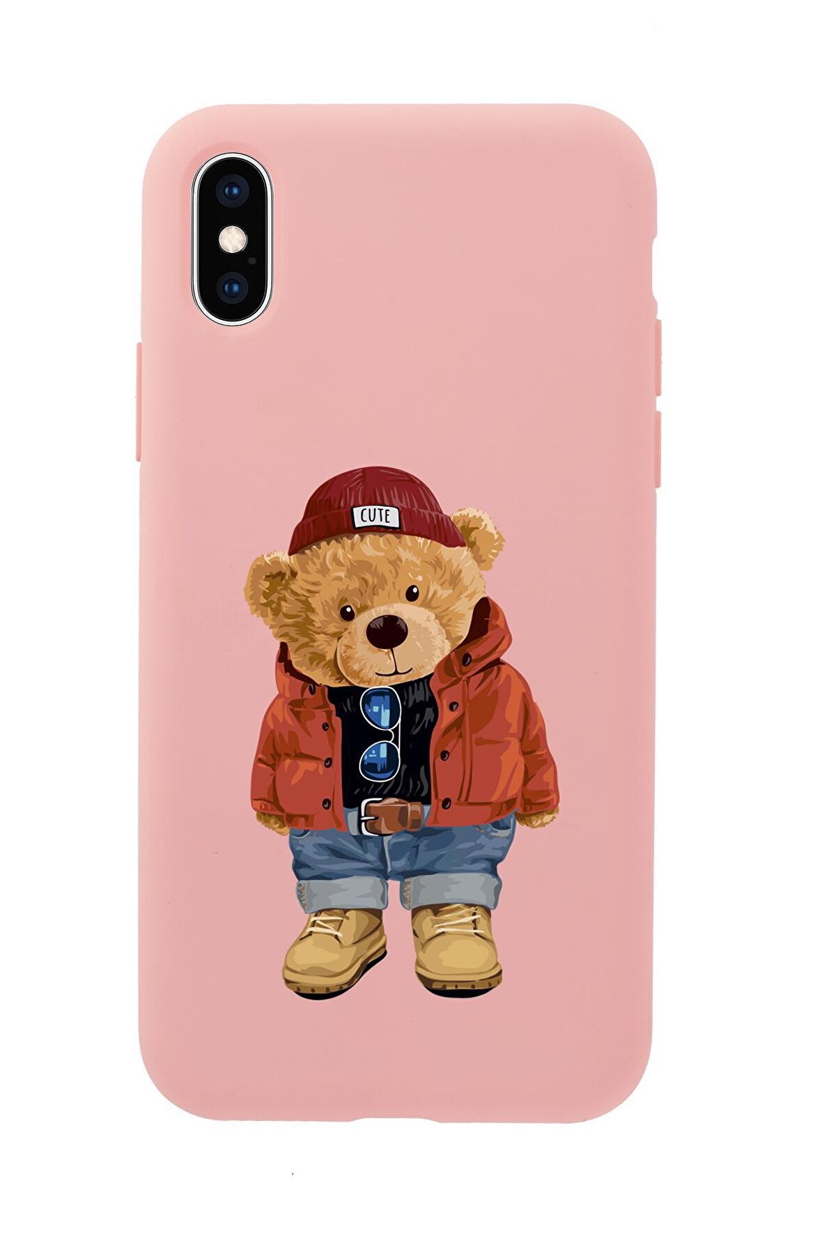 iPhone X Teddy Bear Premium Silikonlu Telefon Kılıfı