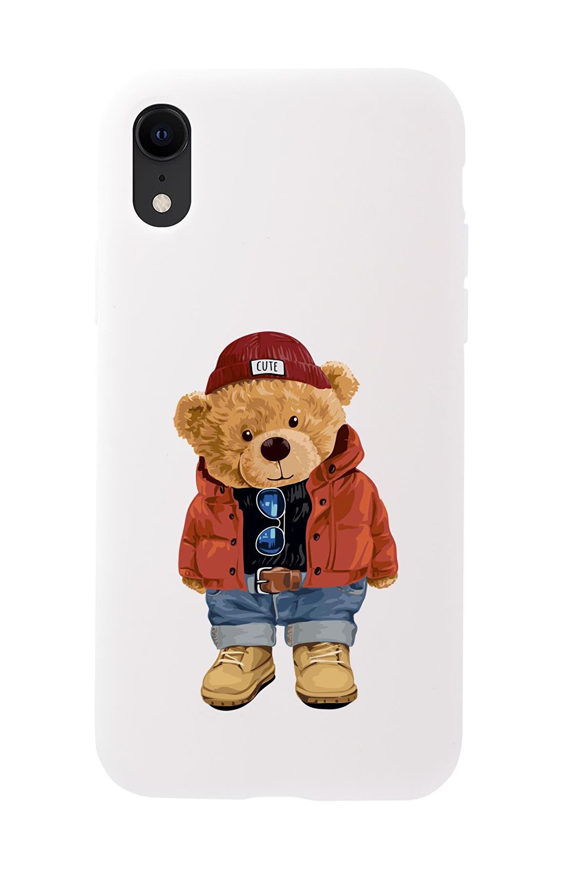 iPhone Xr Teddy Bear Premium Silikonlu Telefon Kılıfı