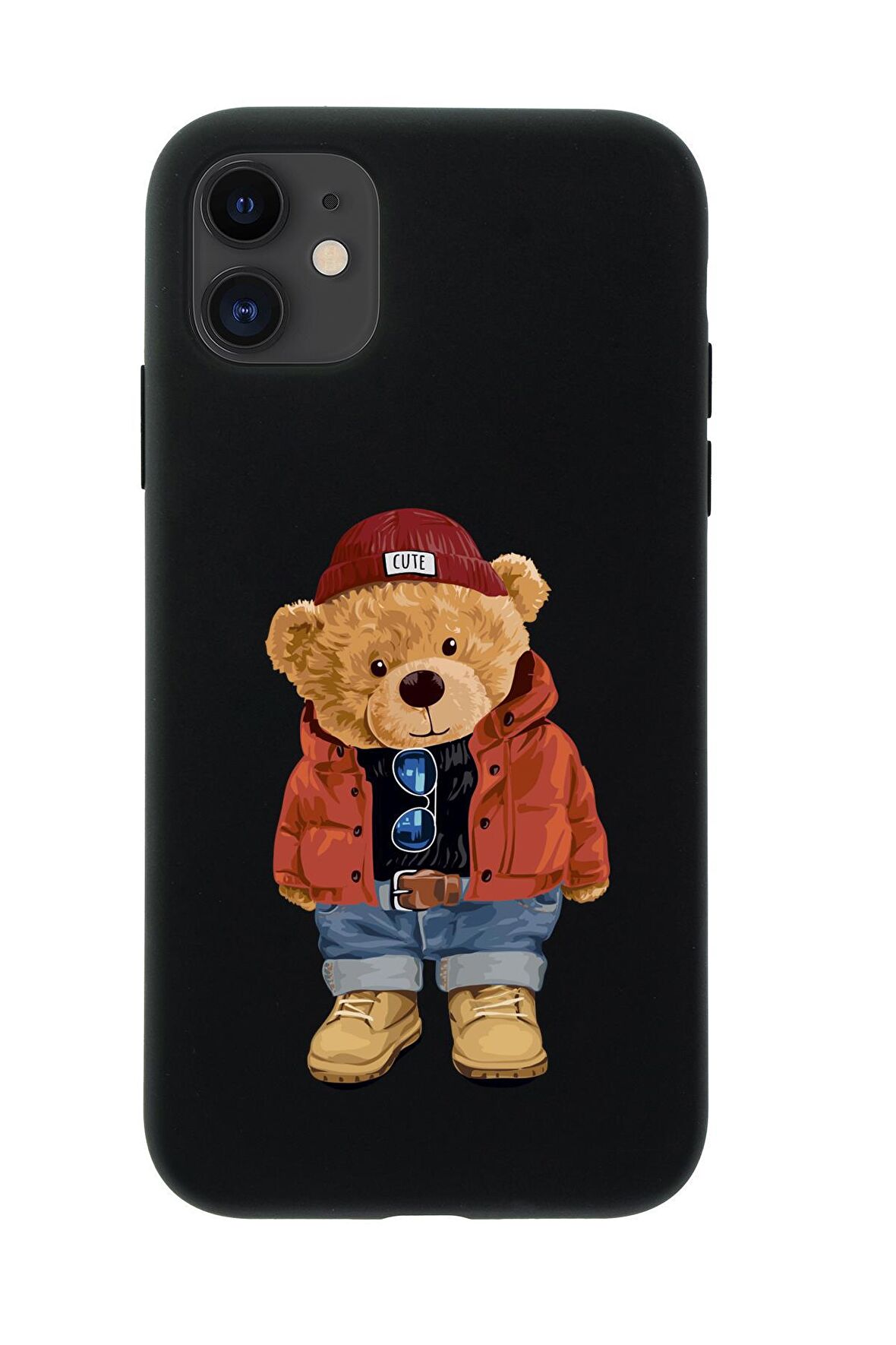 iPhone 12 Mini Teddy Bear Premium Silikonlu Telefon Kılıfı
