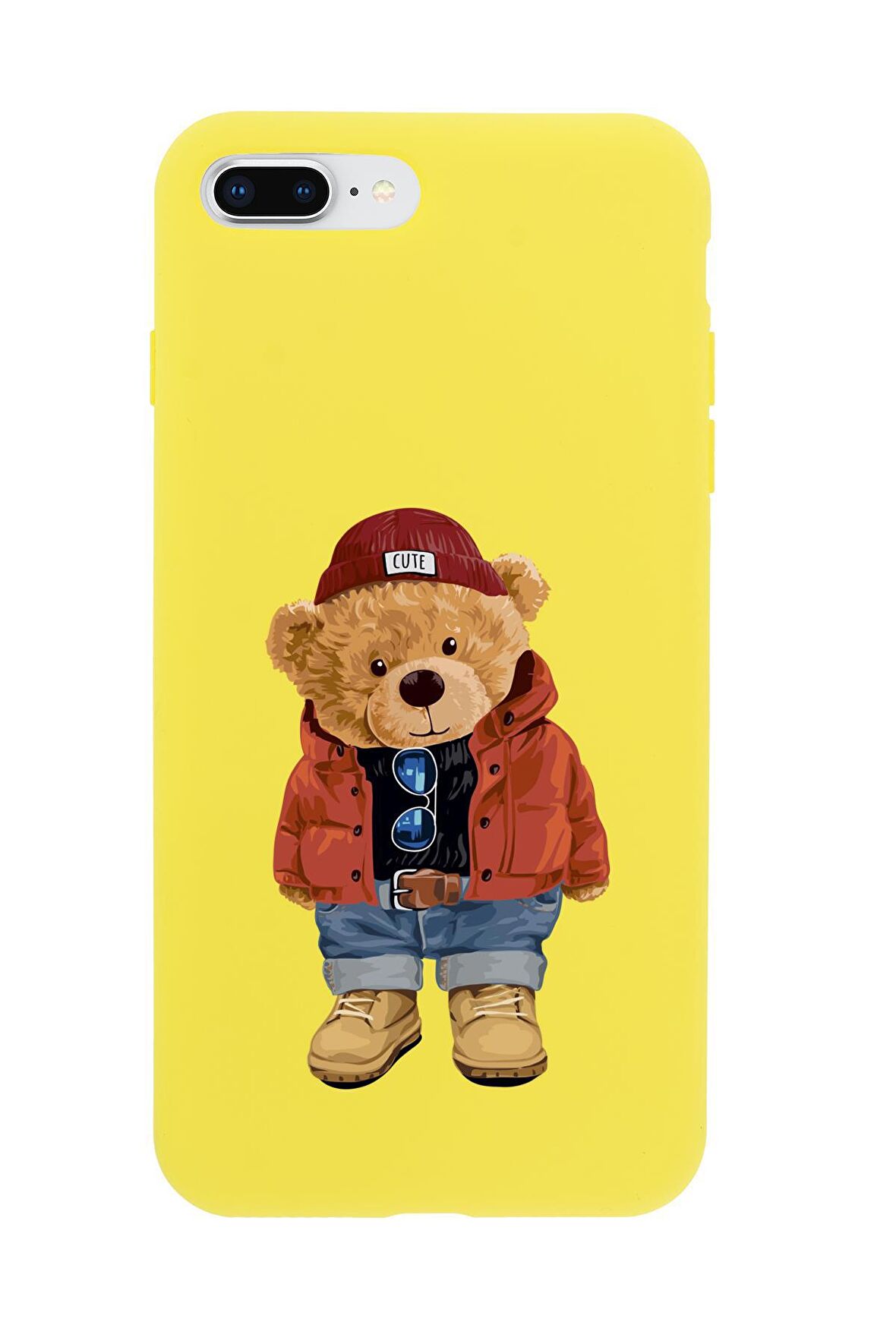 iPhone 8 Plus Teddy Bear Premium Silikonlu Telefon Kılıfı